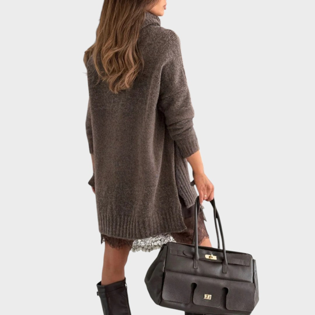 Bonnie – Oversized Knit and Lace Dress Set