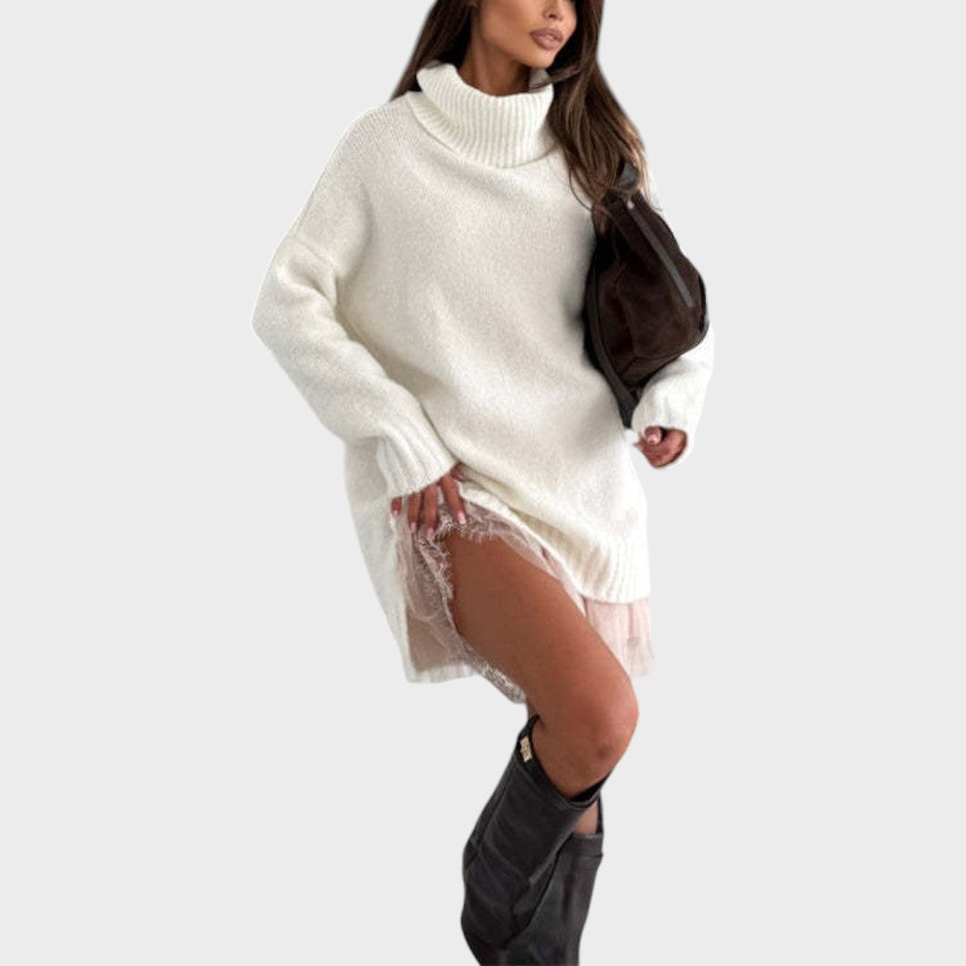 Bonnie – Oversized Knit and Lace Dress Set