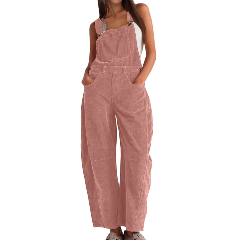 Neve – Effortless Wide Leg Overalls Jumpsuit
