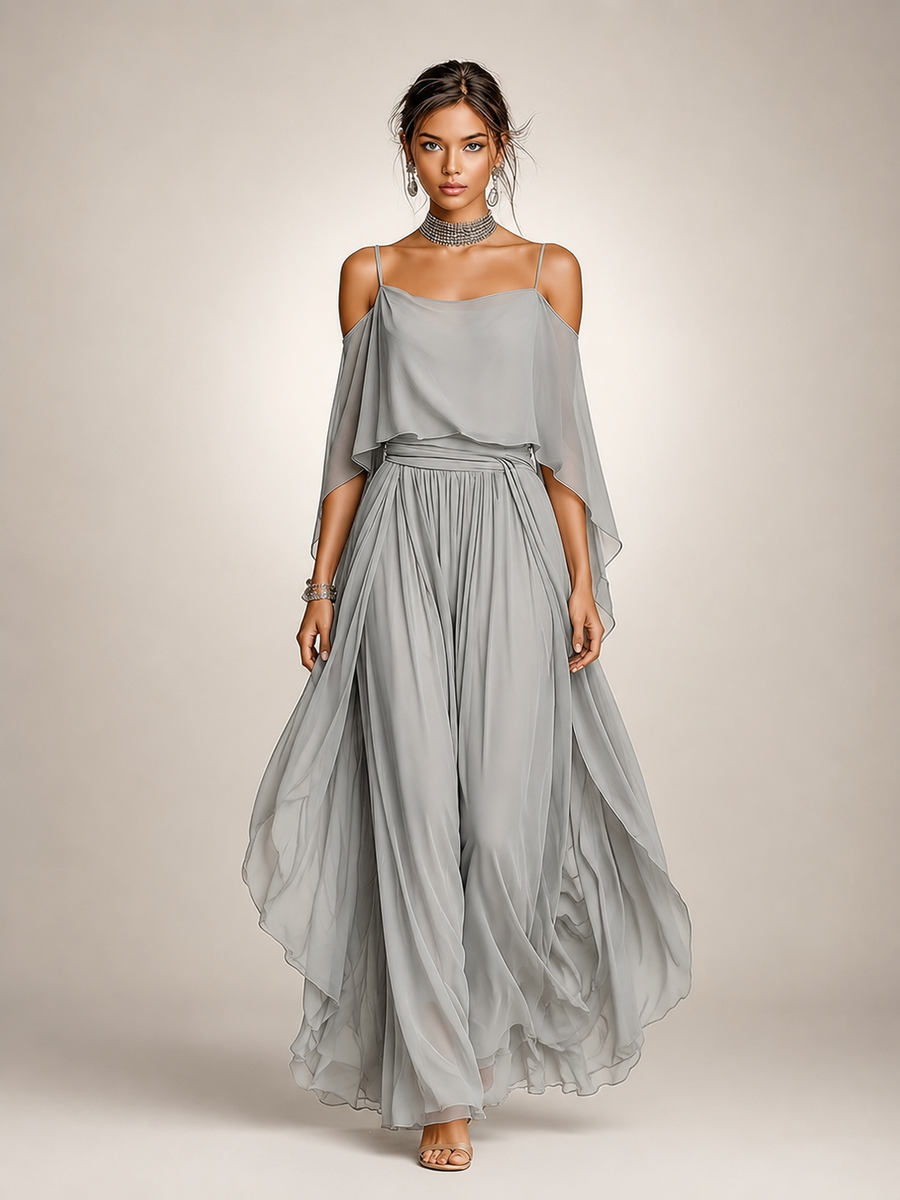 Felicita – Elegant Chiffon Trouser Set