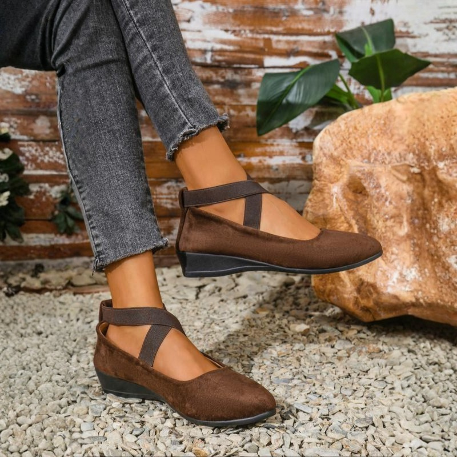 Philippa – Comfy Closed Wedge Slip-On Shoes