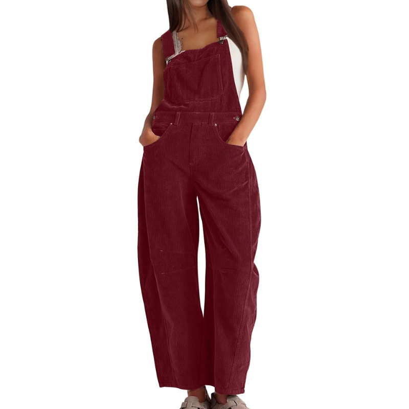 Neve – Effortless Wide Leg Overalls Jumpsuit
