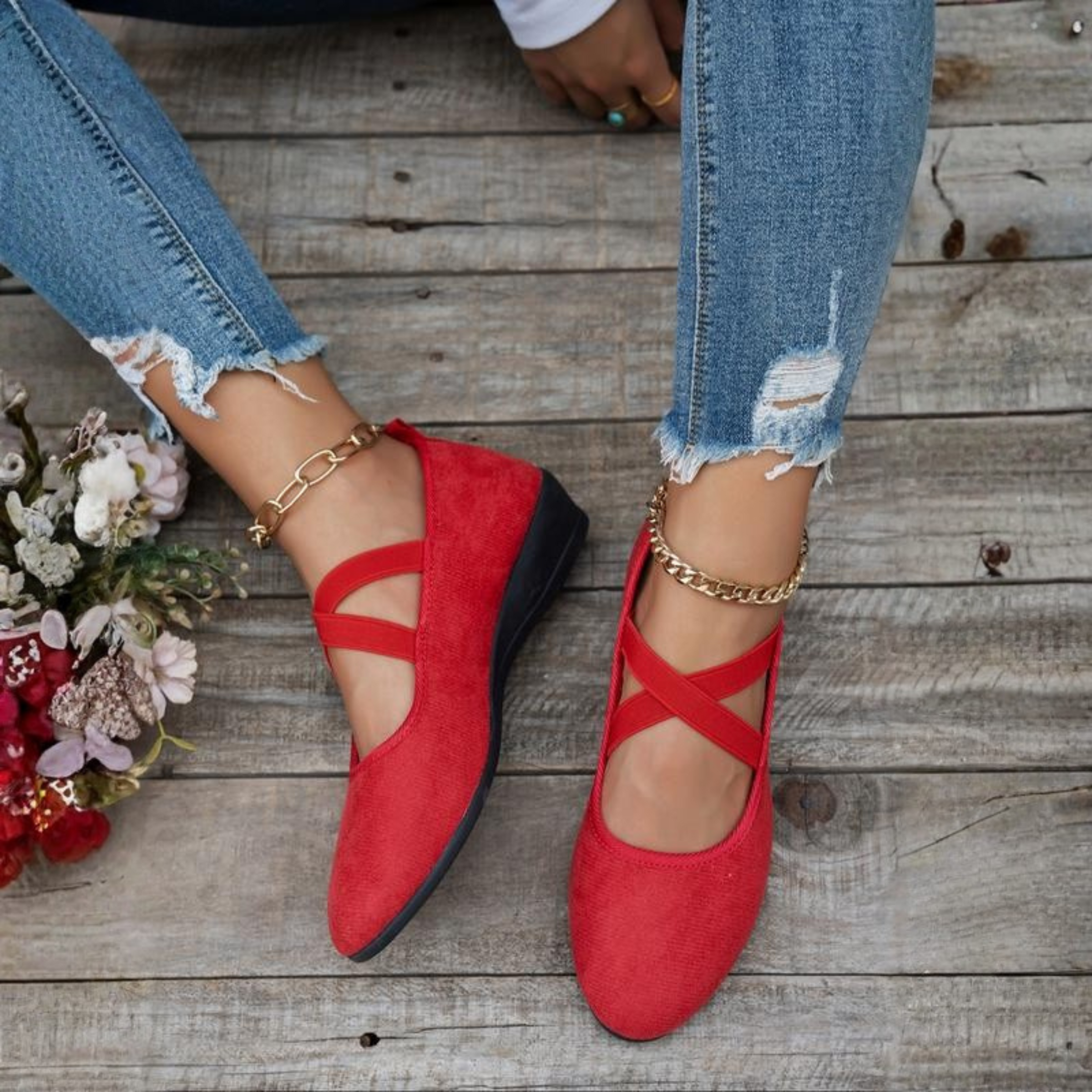Ada – Closed Wedge Ballerina Shoes
