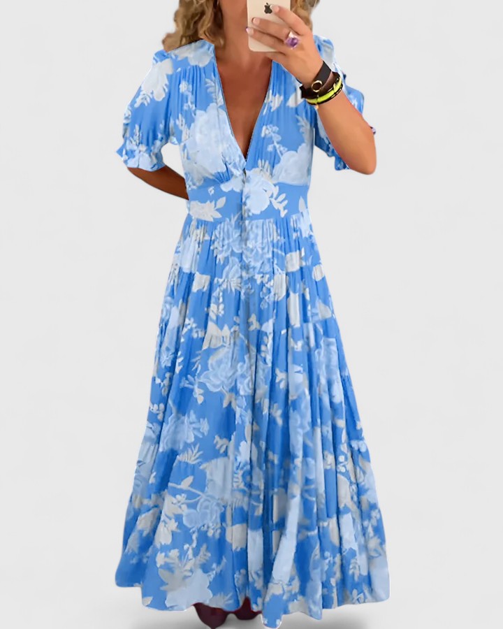 Mireya – Elegant Floral Summer Dress