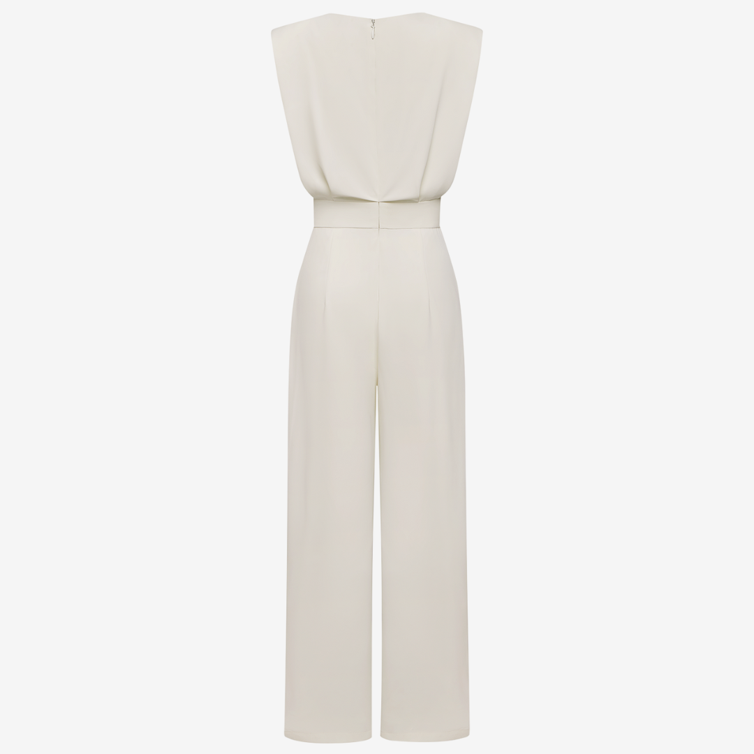Aria - Belted Fluid Jumpsuit