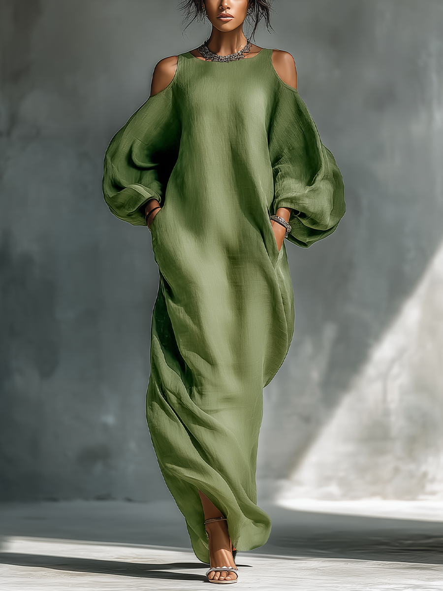 Rowan - Cold Shoulder Maxi Dress