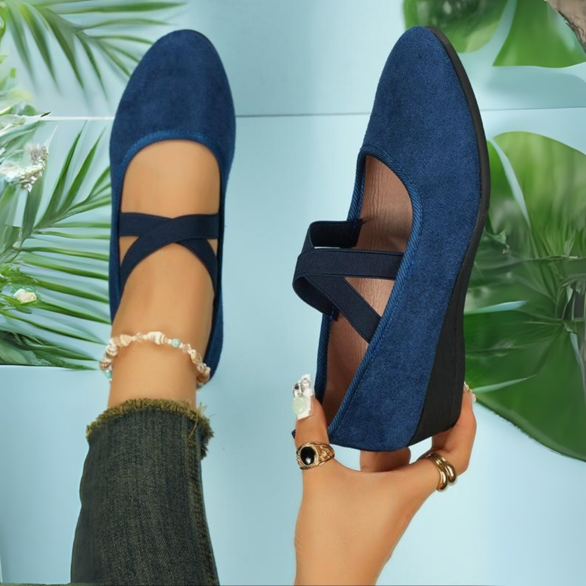 Philippa – Comfy Closed Wedge Slip-On Shoes