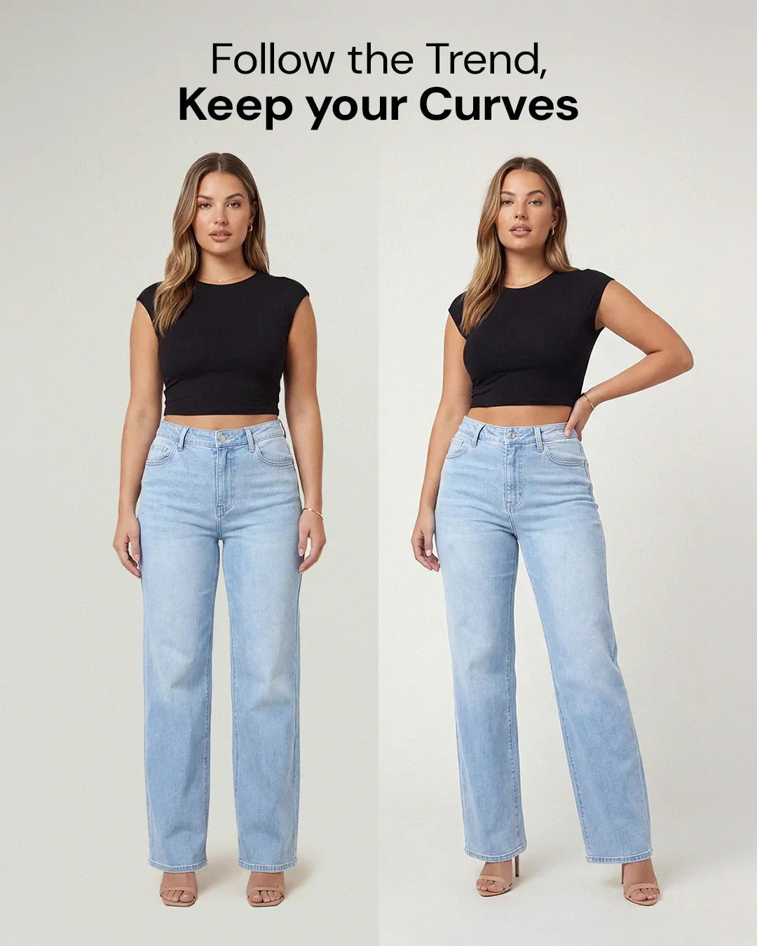 Linnea – Mid Rise BBL Wide Leg Jeans