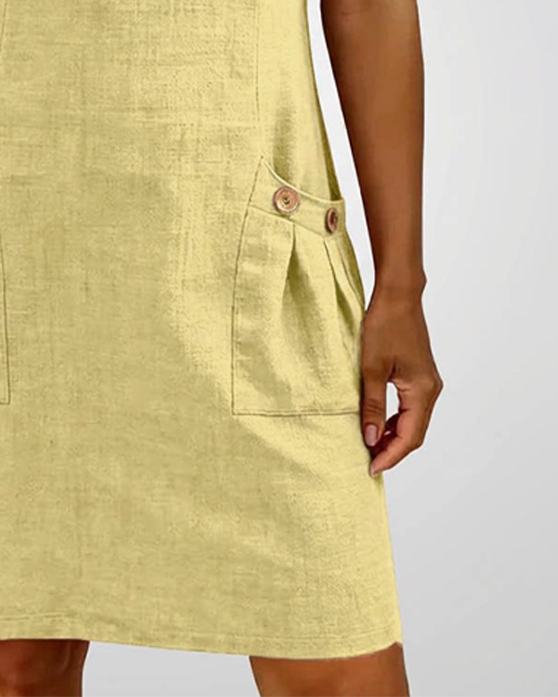 Marlow - Cotton Dress with Zip Pocket
