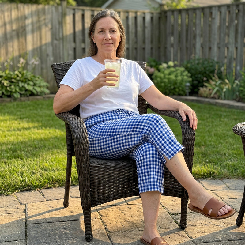 Natasha - Gingham Capri Trousers