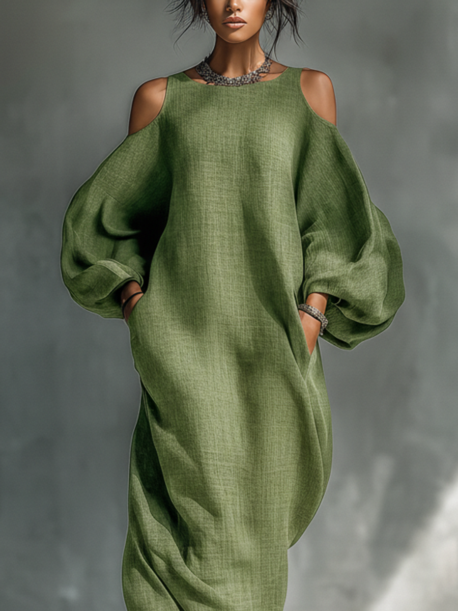 Rowan - Cold Shoulder Maxi Dress