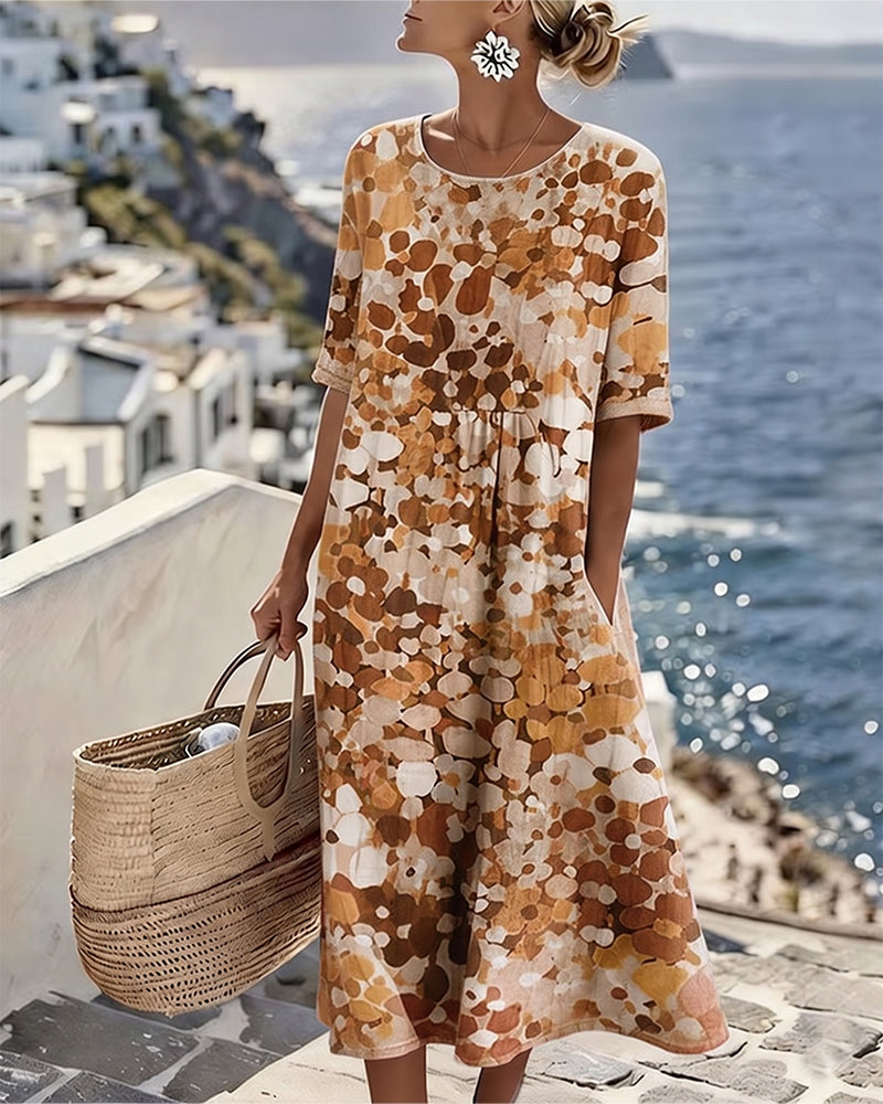 Aurora – Watercolour Floral Midi Dress