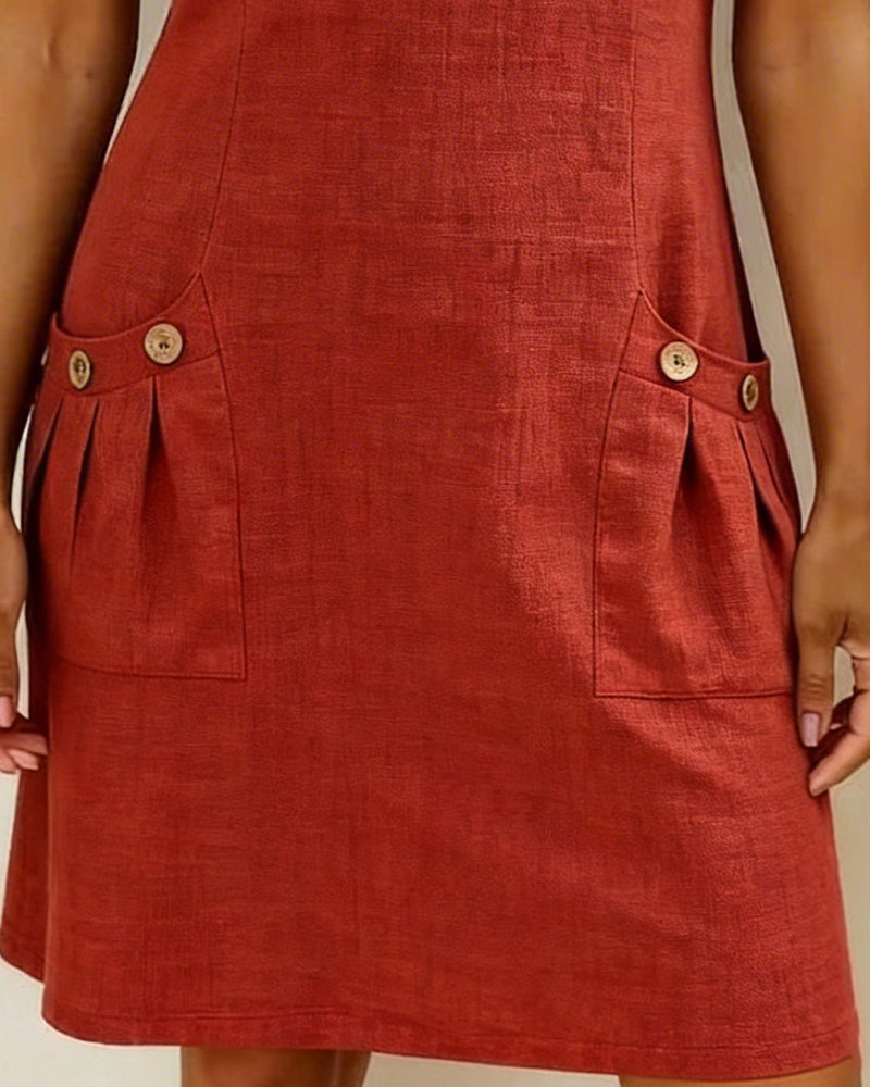 Marlow - Cotton Dress with Zip Pocket