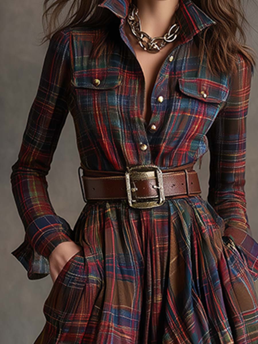 Ashlyn - Belted Shirt Dress for Timeless Elegance