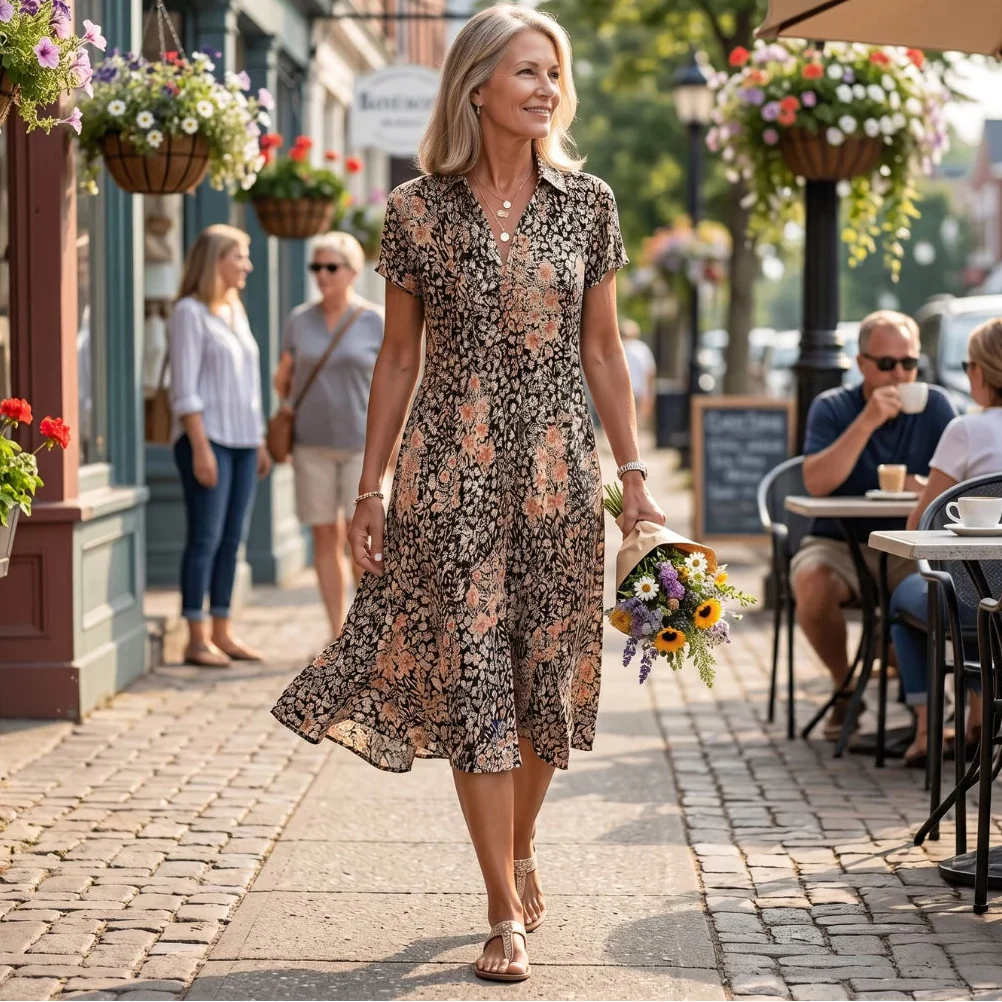 Zorina - Lightweight Floral Midi Dress