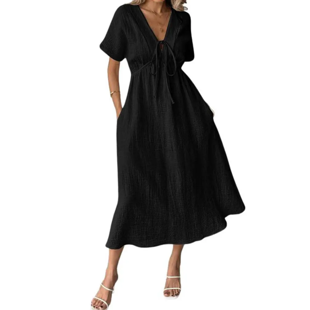 Kalista – Relaxed V-Neck Maxi Dress