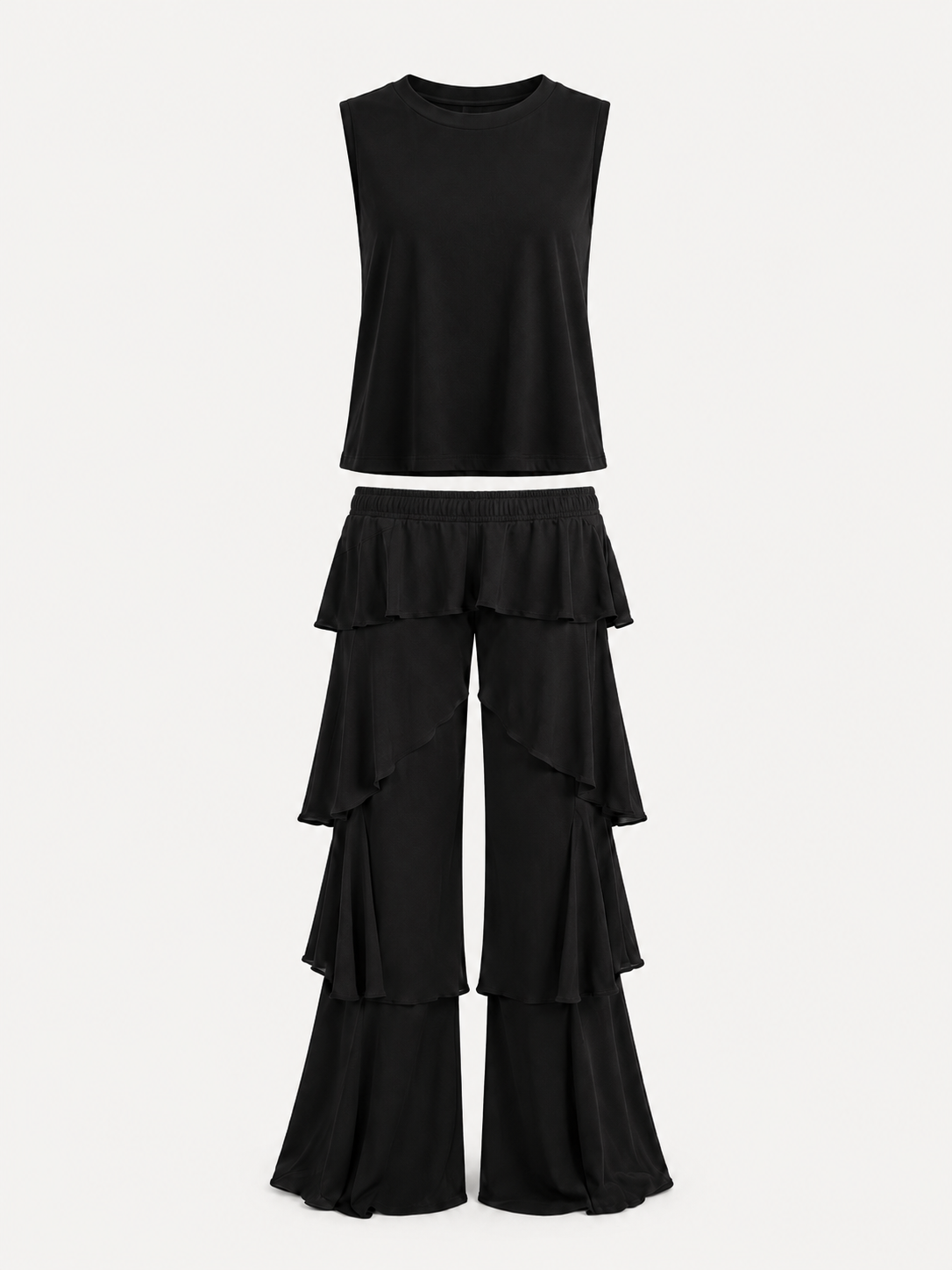 Philippa – Ruffle Wide Leg Trouser Set