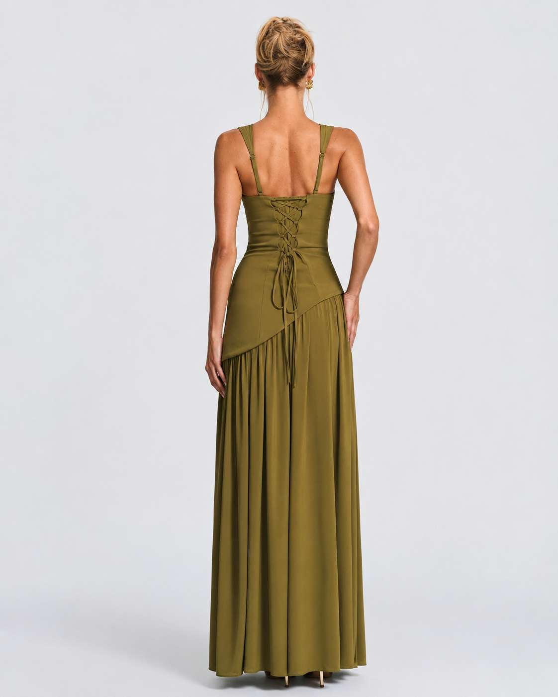 Kirsty – Corset Maxi Dress with Scarf