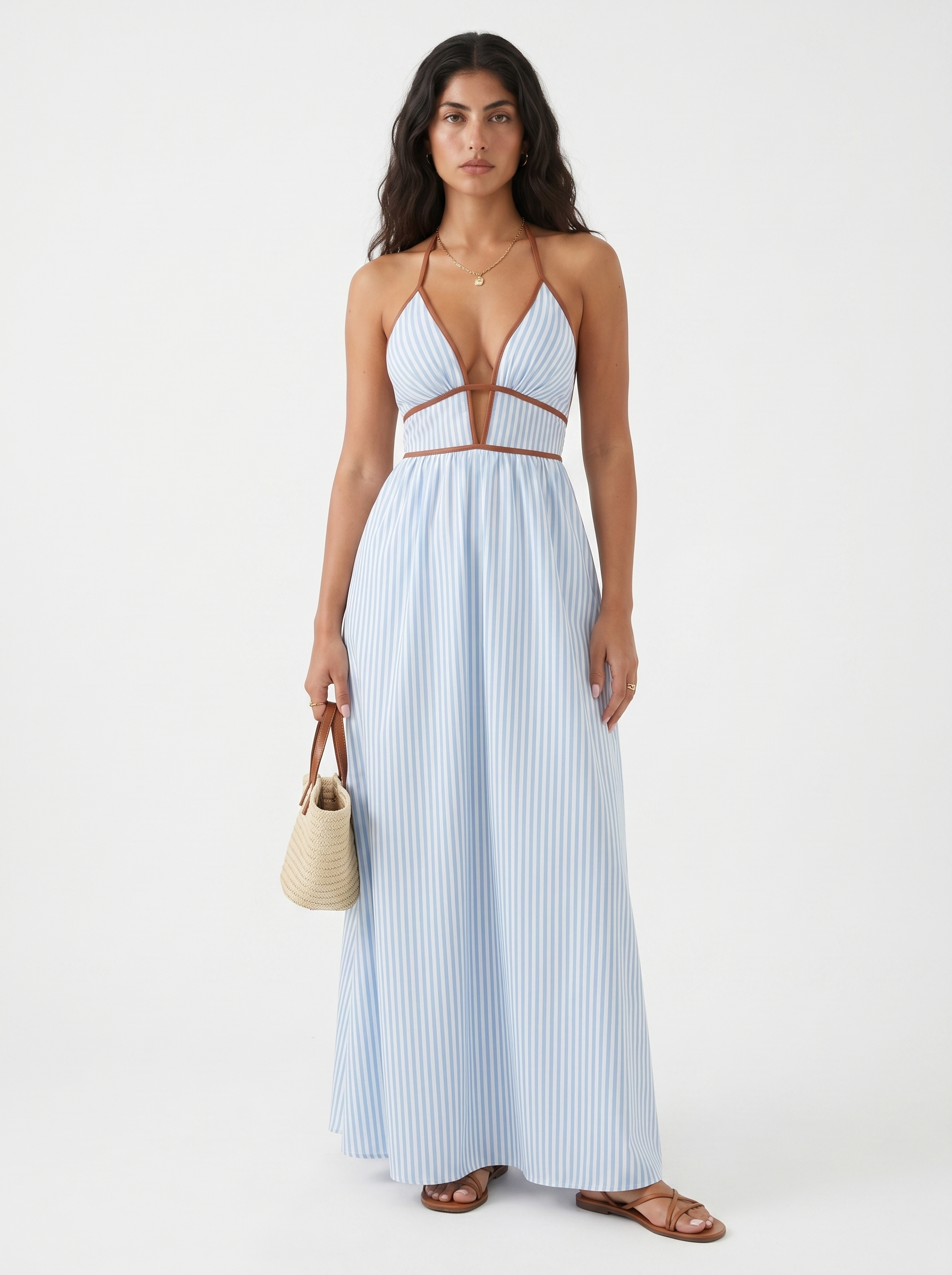 Kayleigh – Flowing Halterneck Summer Dress