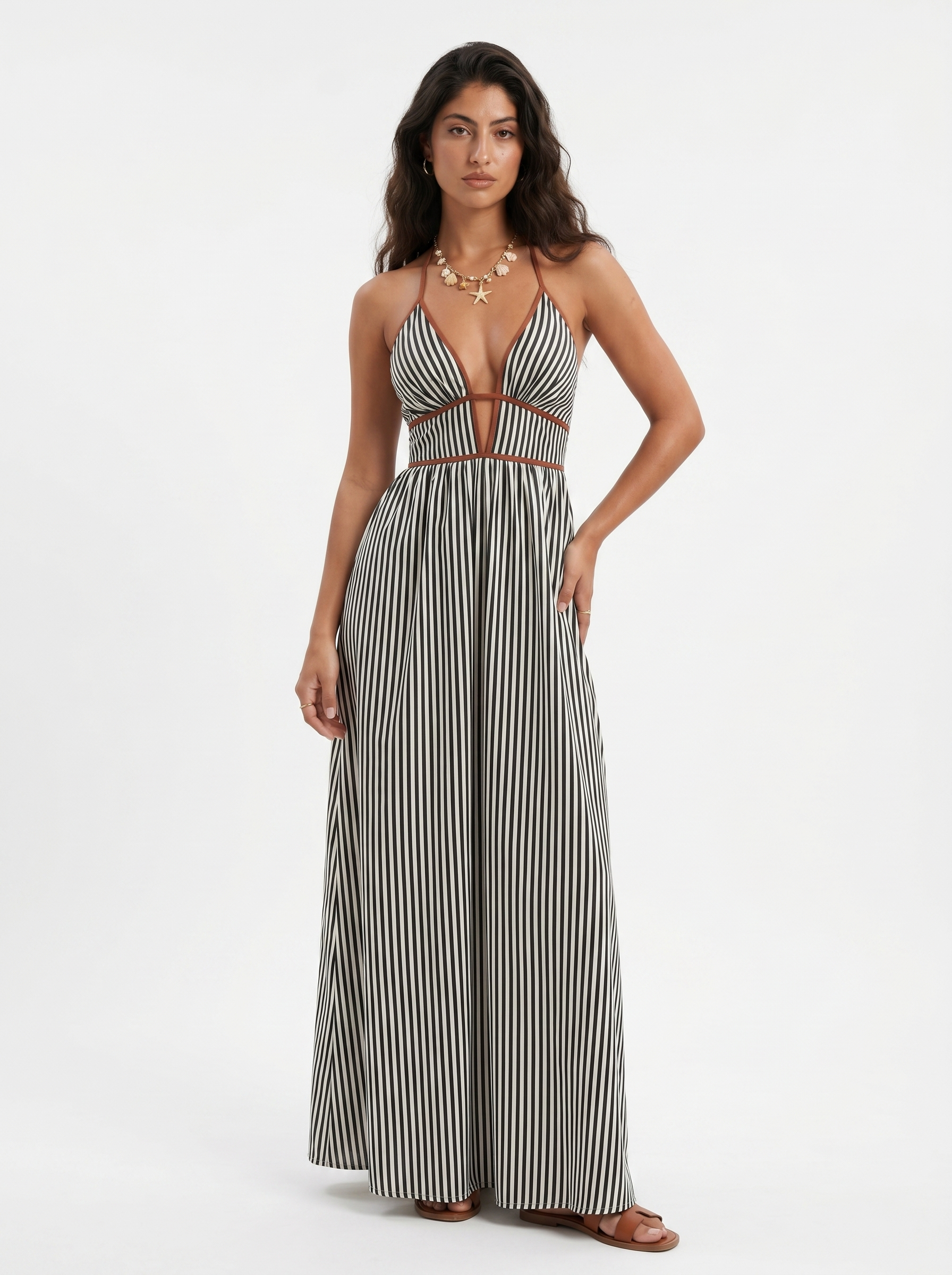 Kayleigh – Flowing Halterneck Summer Dress