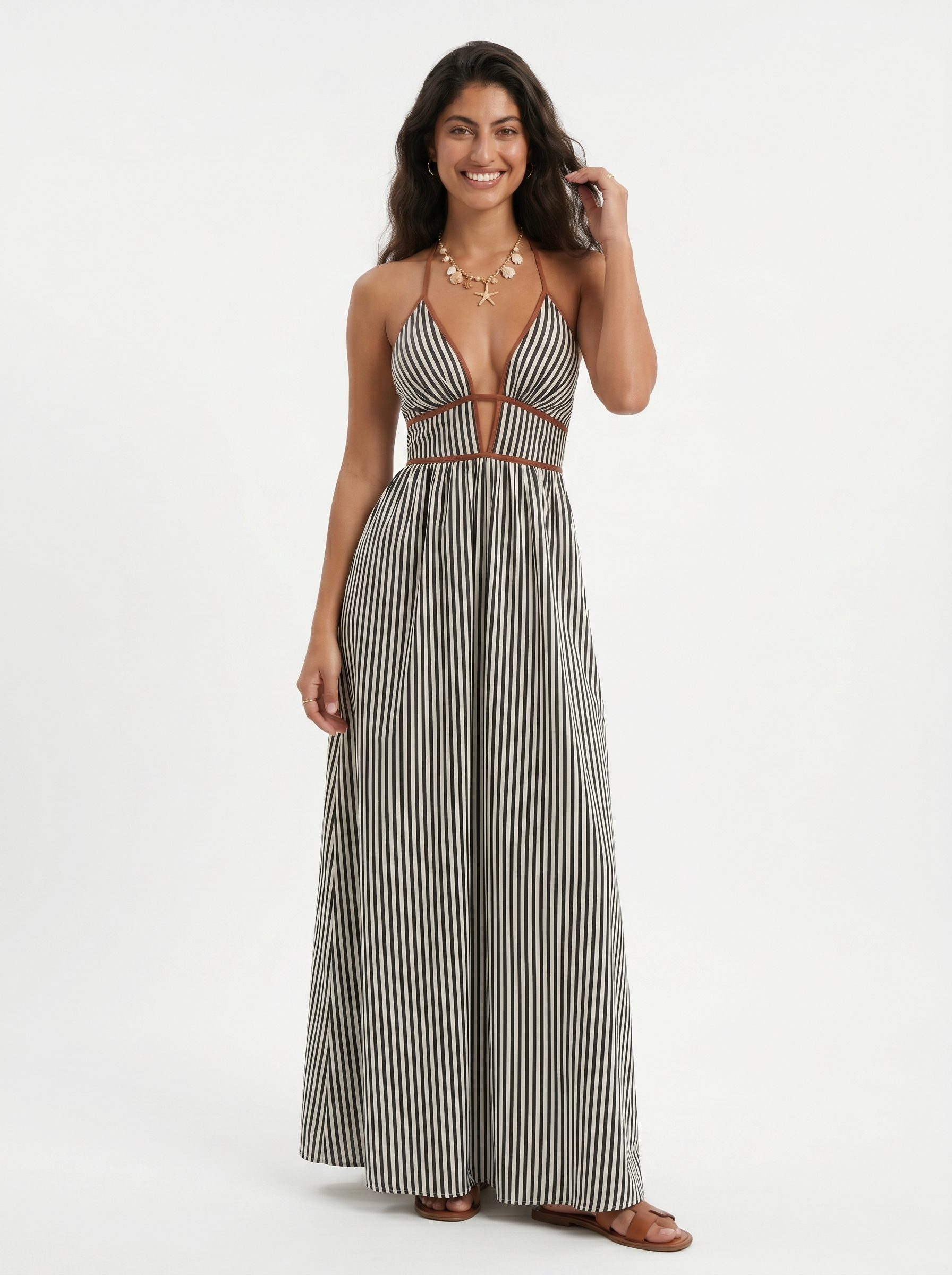 Kayleigh – Flowing Halterneck Summer Dress
