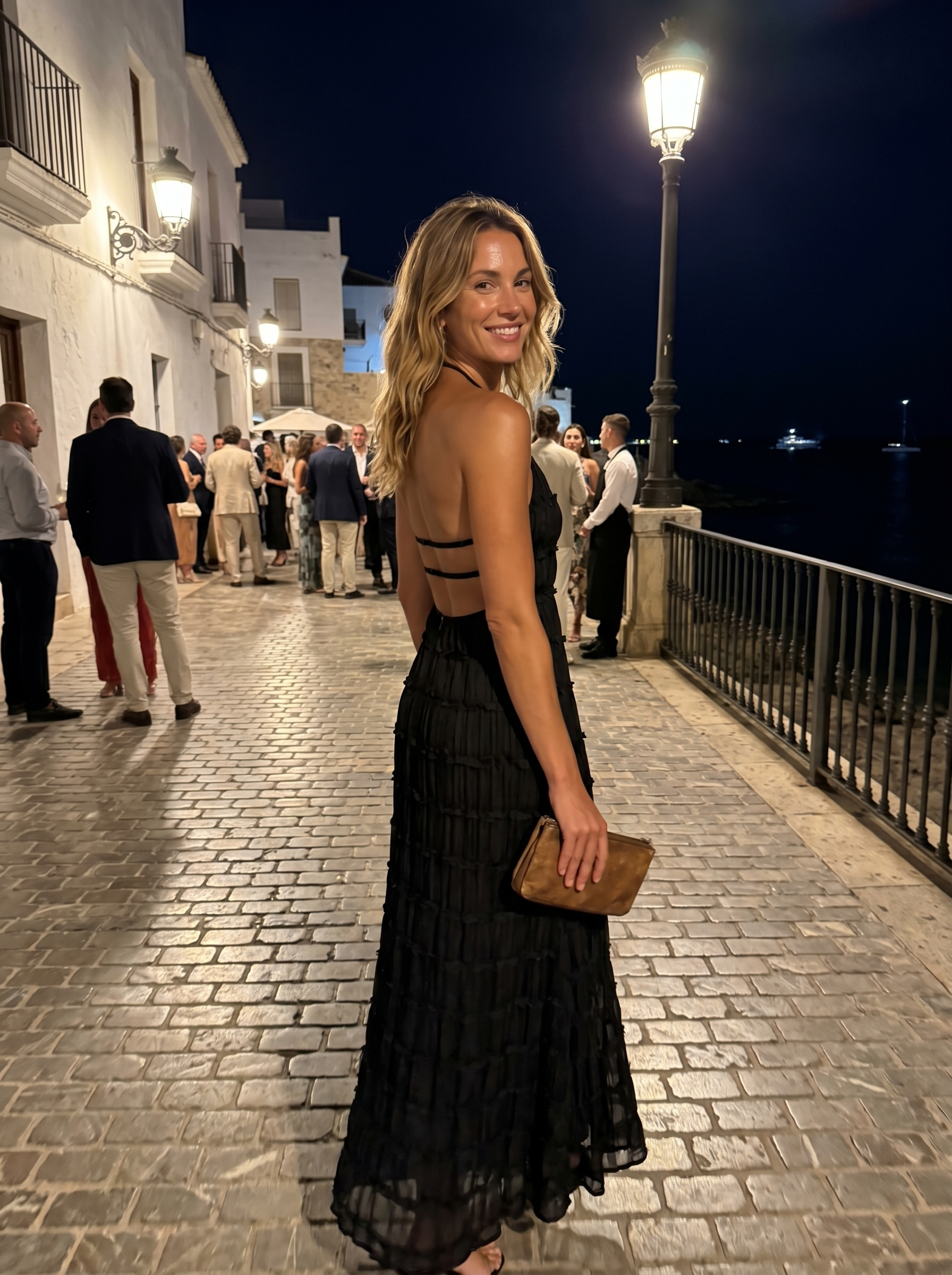 Nicole – Tiered Halterneck Maxi Dress