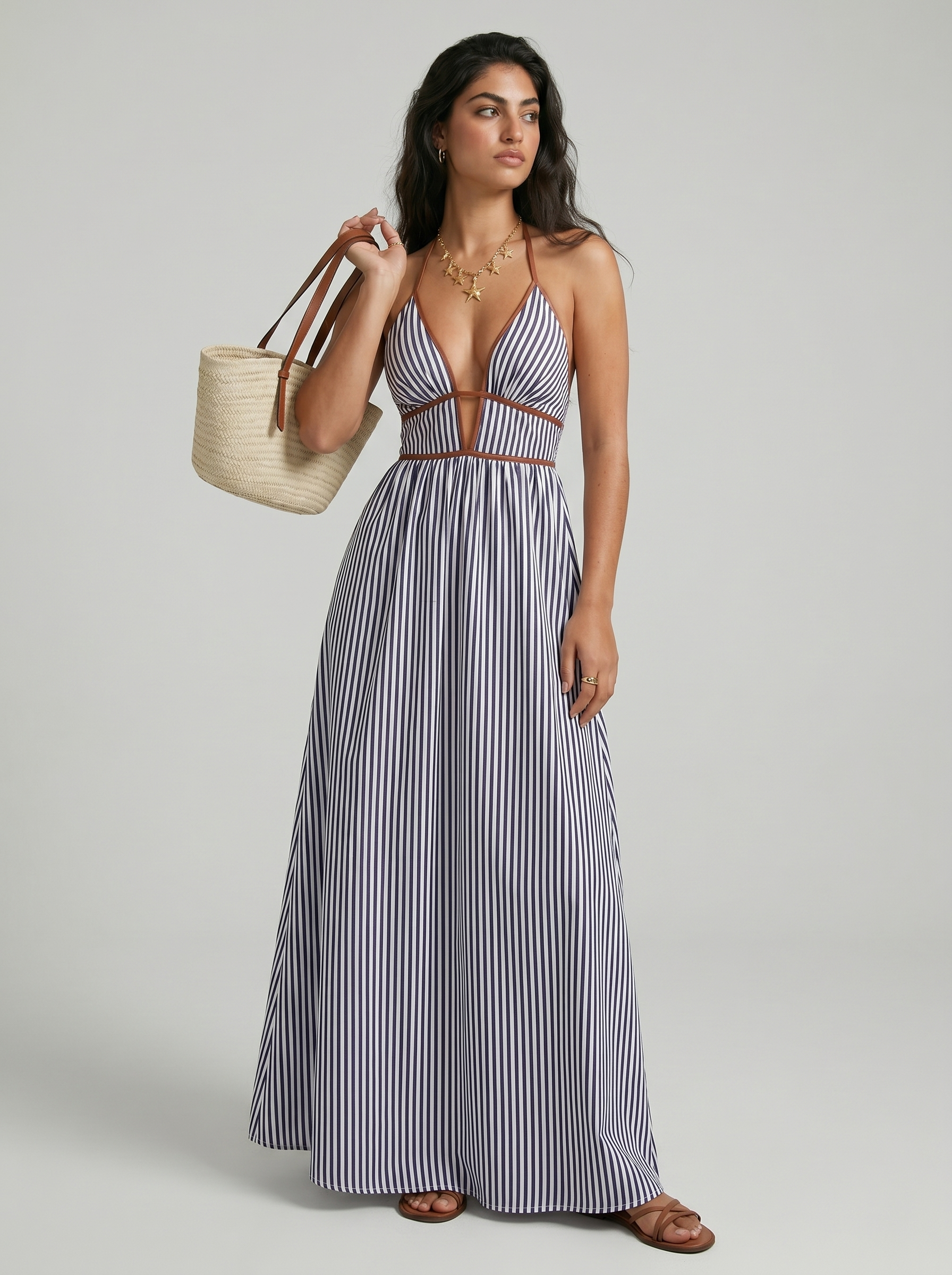 Kayleigh – Flowing Halterneck Summer Dress