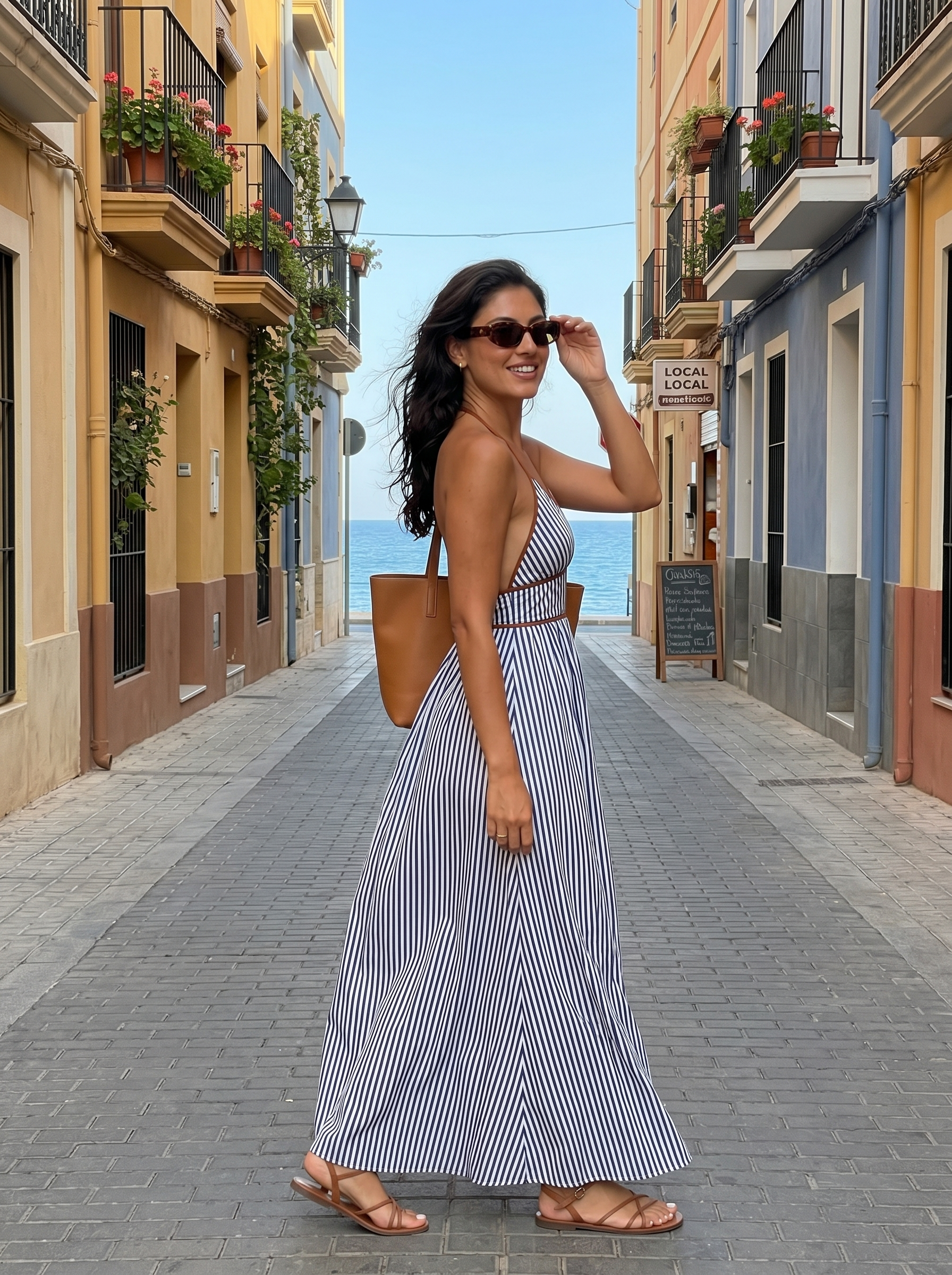 Kayleigh – Flowing Halterneck Summer Dress