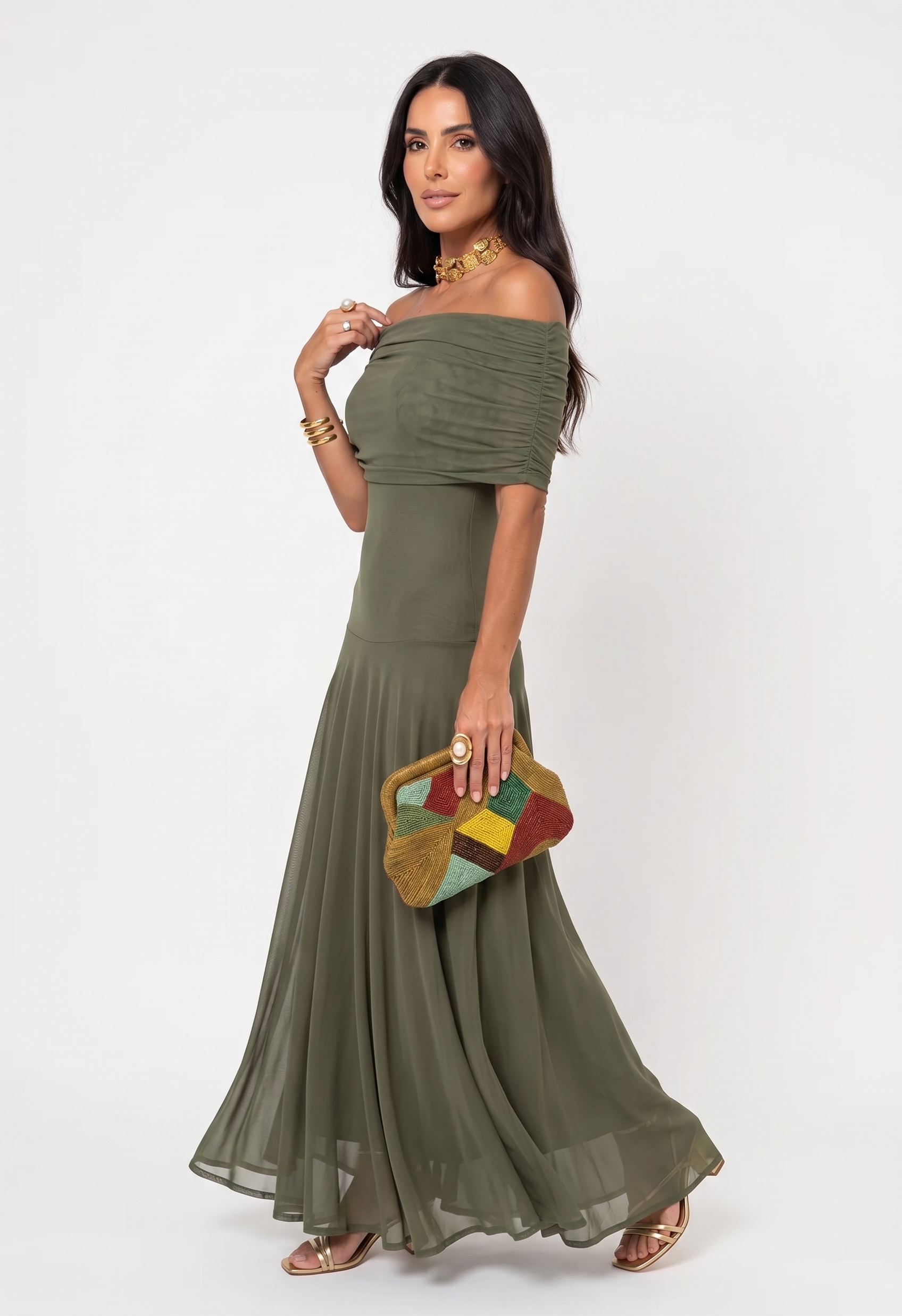 Myla - Elegant Off-Shoulder Maxi Dress