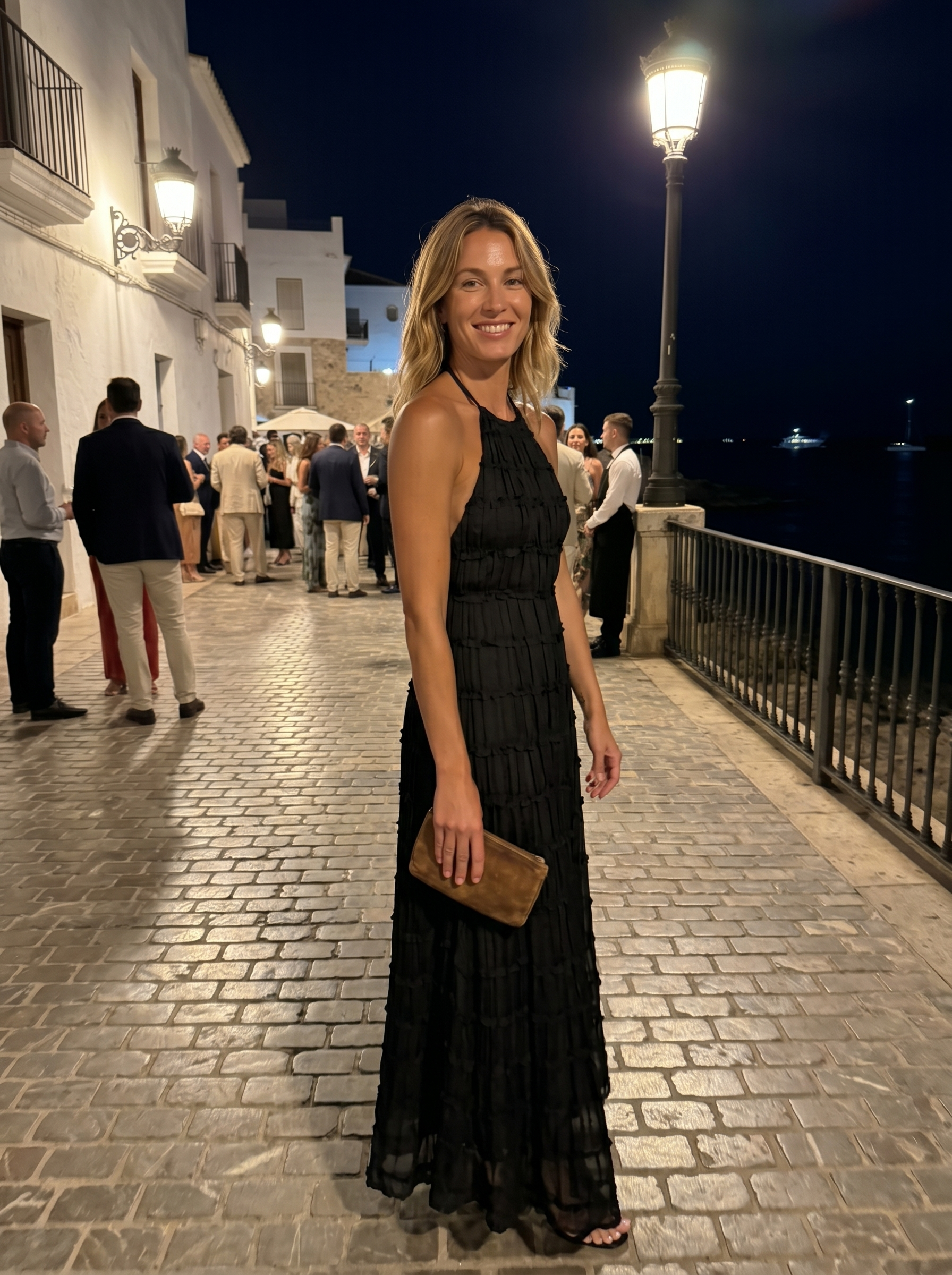 Nicole – Tiered Halterneck Maxi Dress