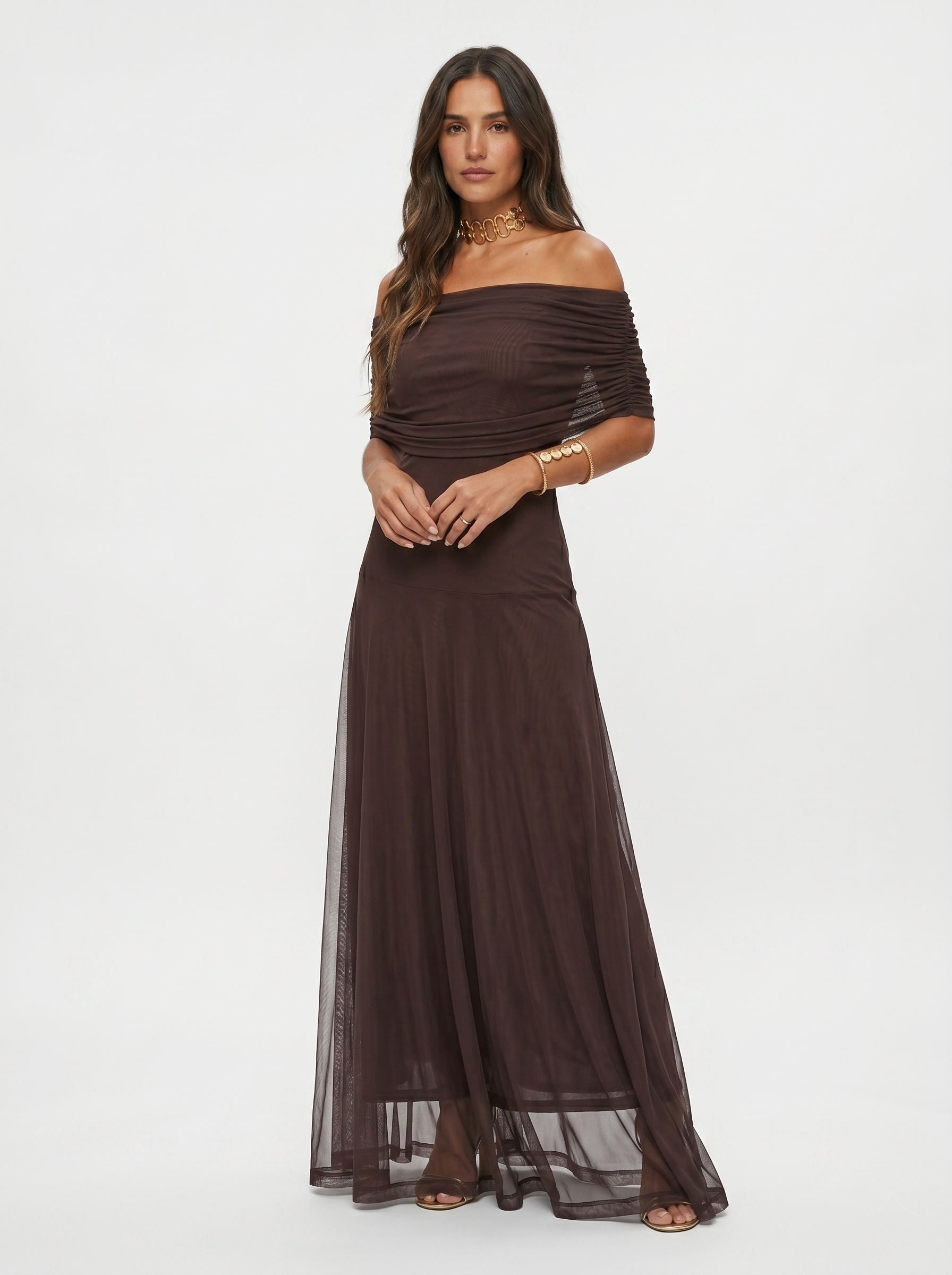 Myla - Elegant Off-Shoulder Maxi Dress