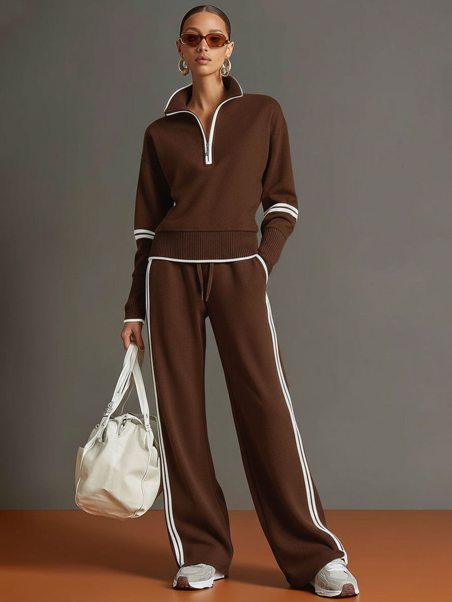 Aaliyah - Wide-Leg Knit Co-ord Set for Effortless Comfort