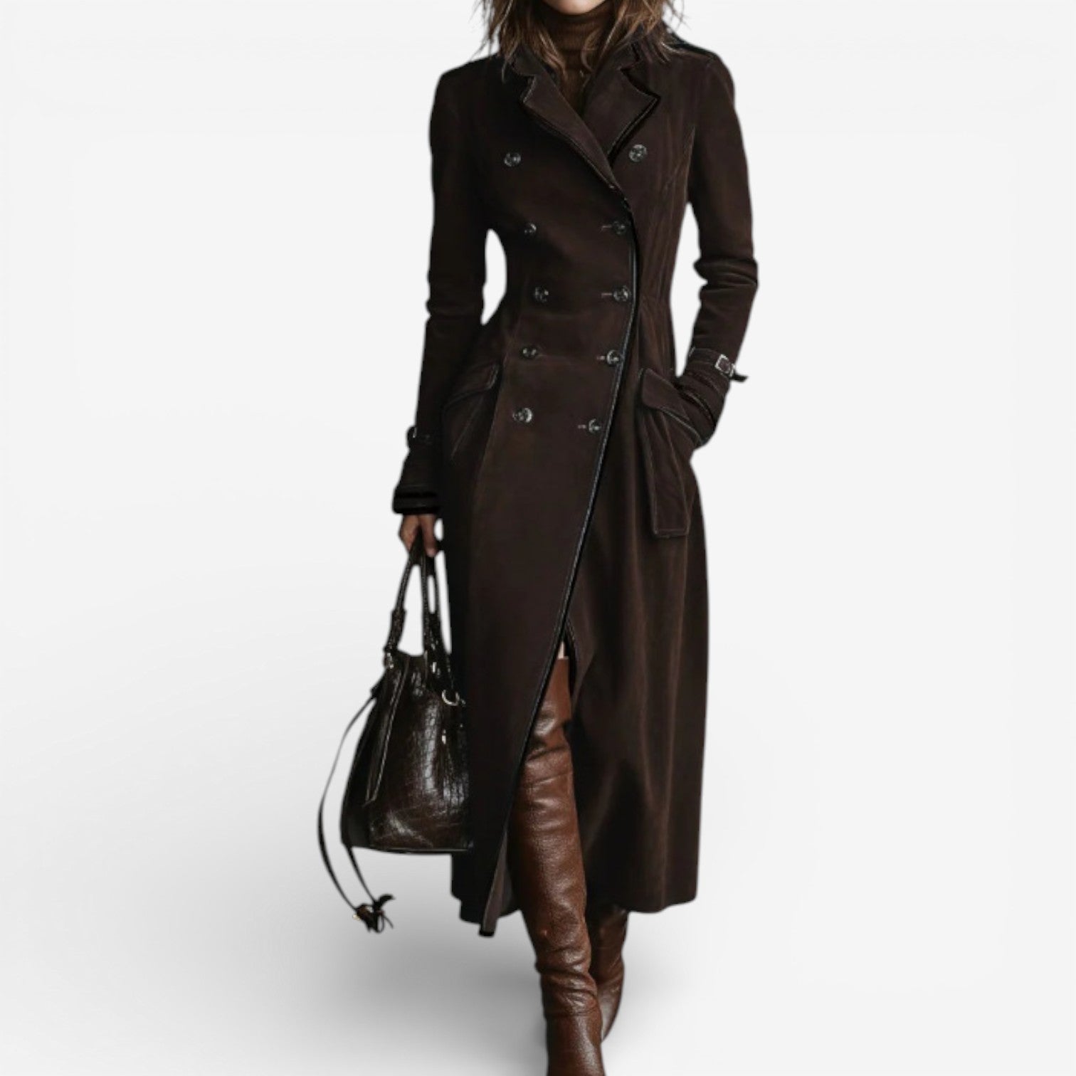 Loretta - Suede Trench Coat