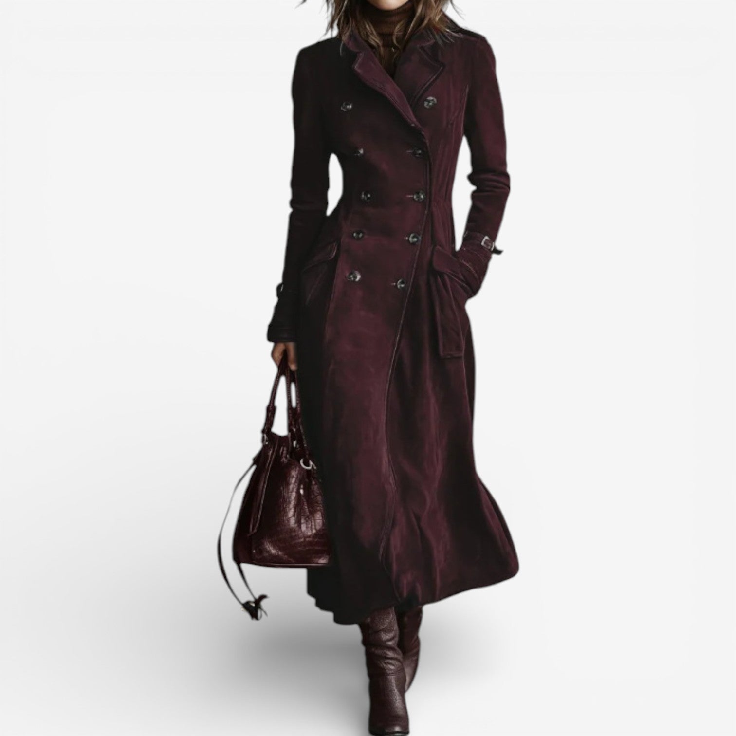 Loretta - Suede Trench Coat