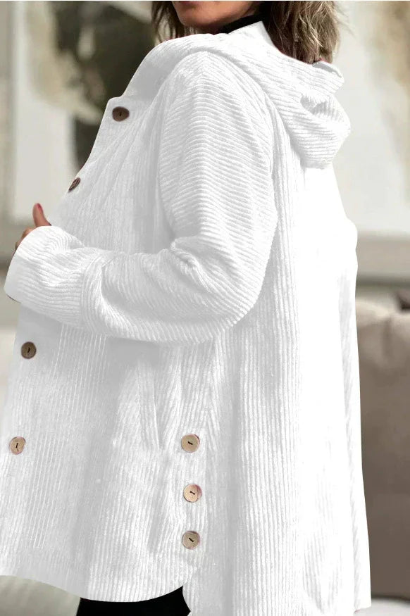 Elizabeth – Cozy Corduroy Hooded Jacket