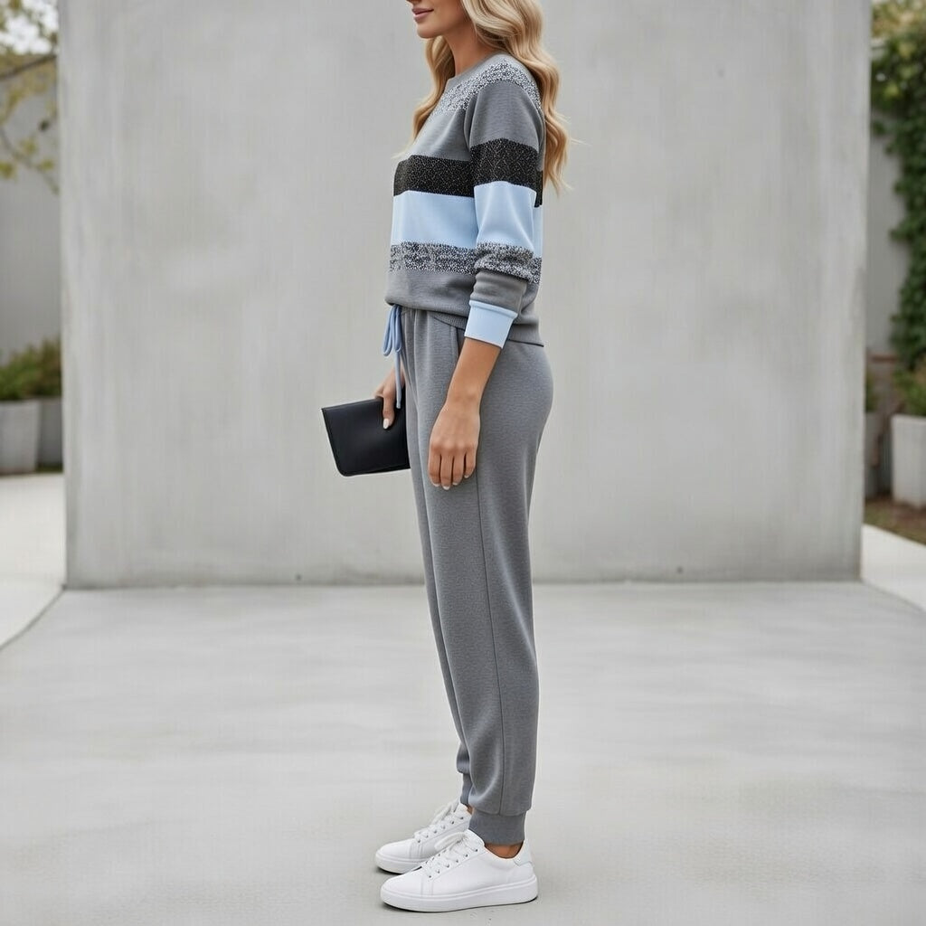 Zaria – Striped Lounge Set