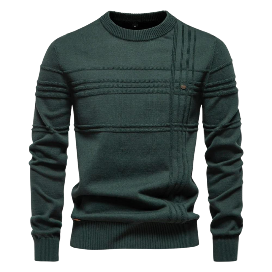 Frank™ | Cotton Men's Sweater with Stripe Design