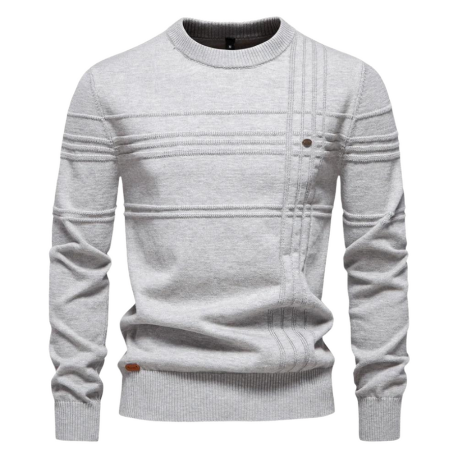 Frank™ | Cotton Men's Sweater with Stripe Design