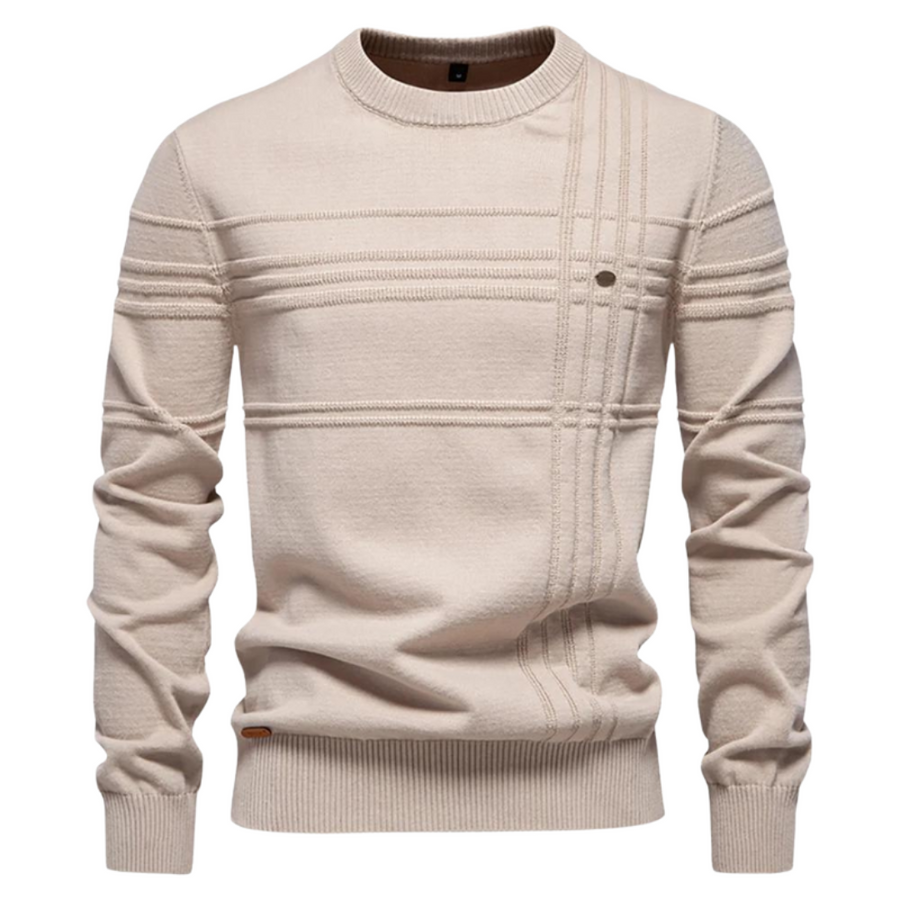 Frank™ | Cotton Men's Sweater with Stripe Design