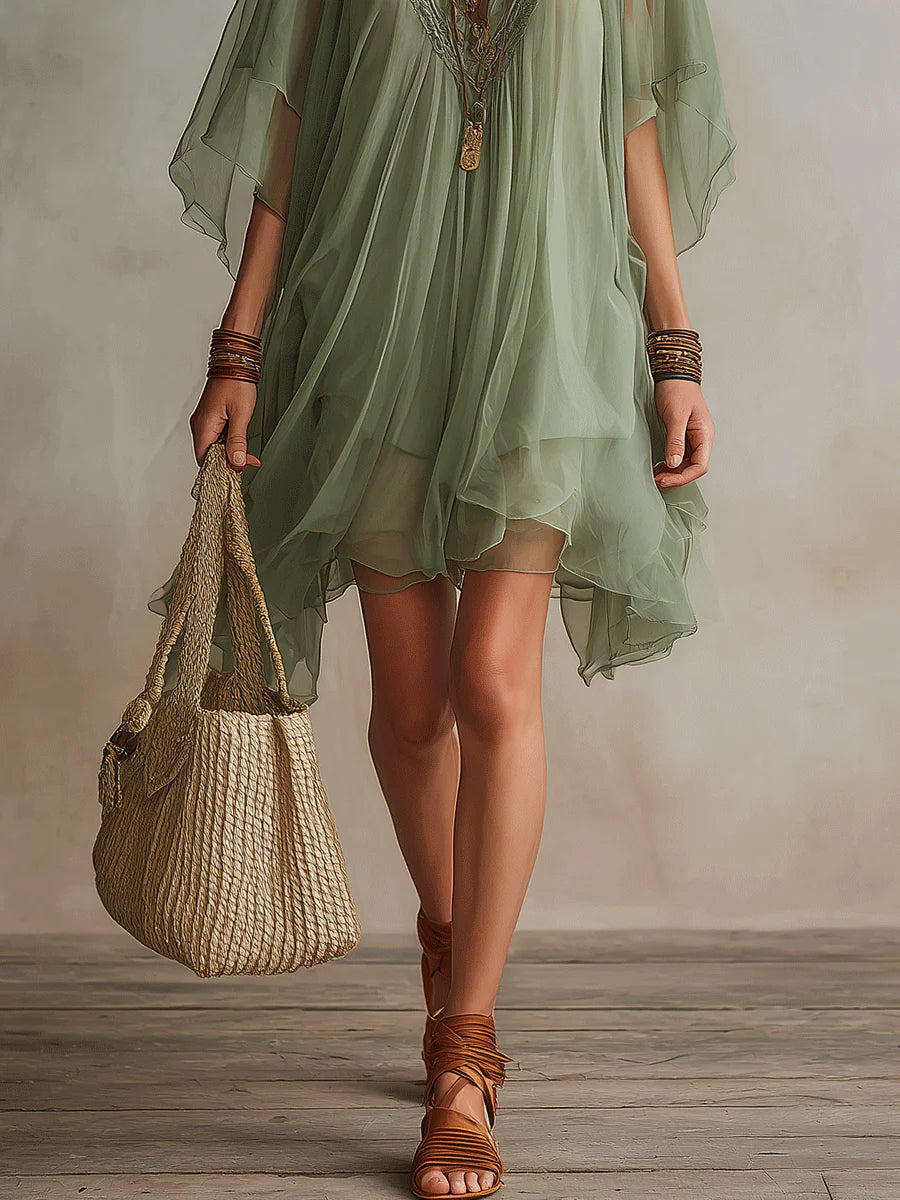 Quilla - Airy Layered Mini Dress