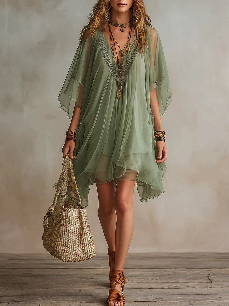 Quilla - Airy Layered Mini Dress