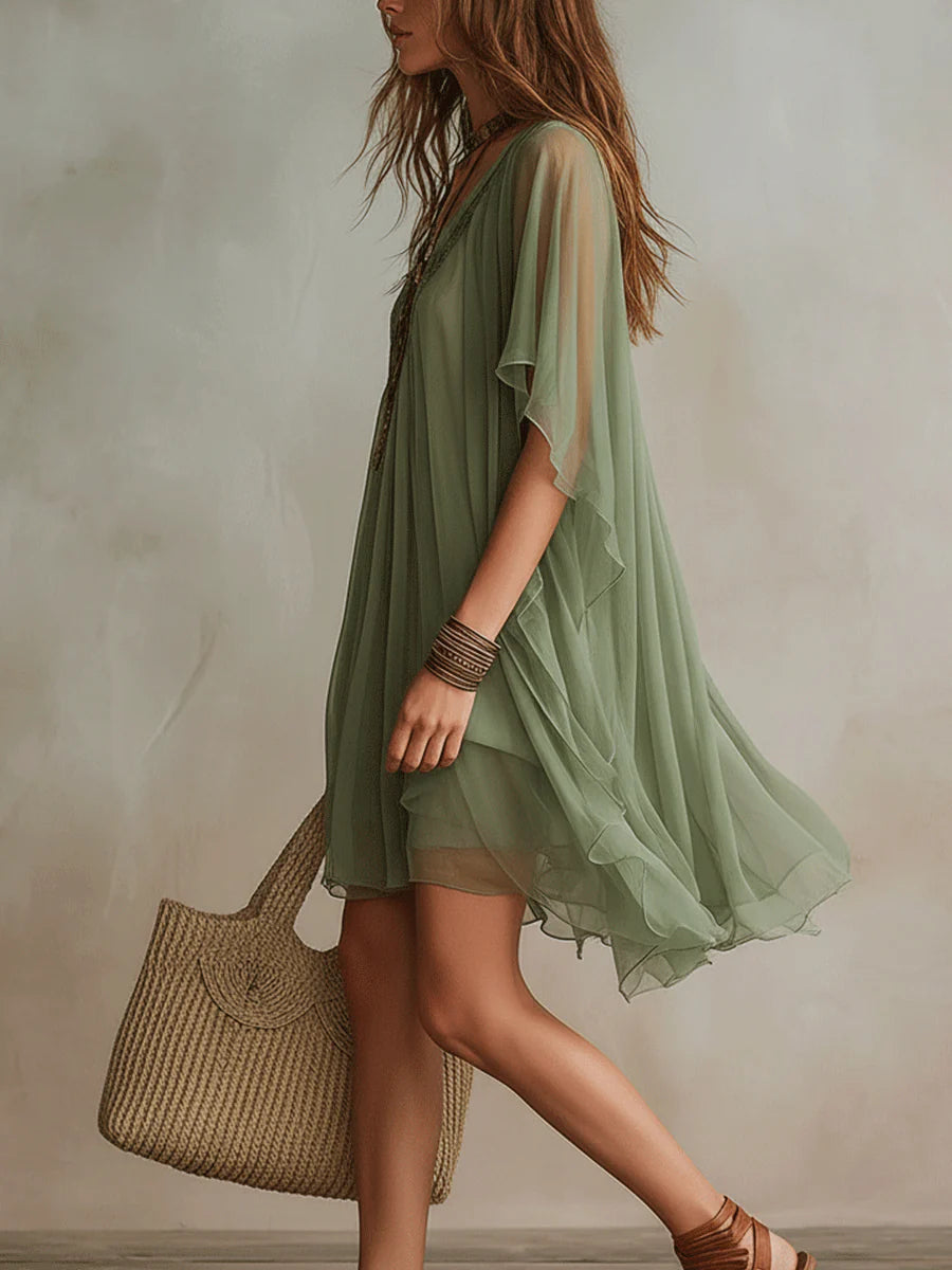 Quilla - Airy Layered Mini Dress