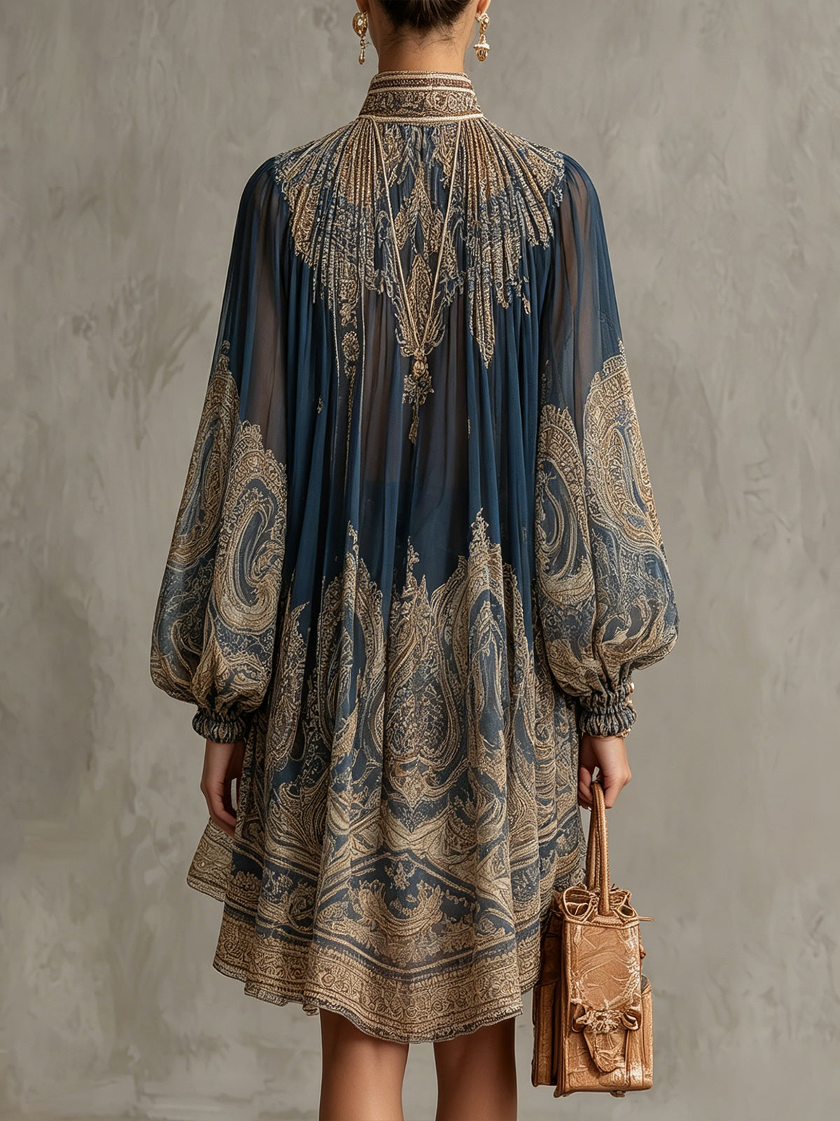 Tamara - Baroque Chiffon Mini Dress