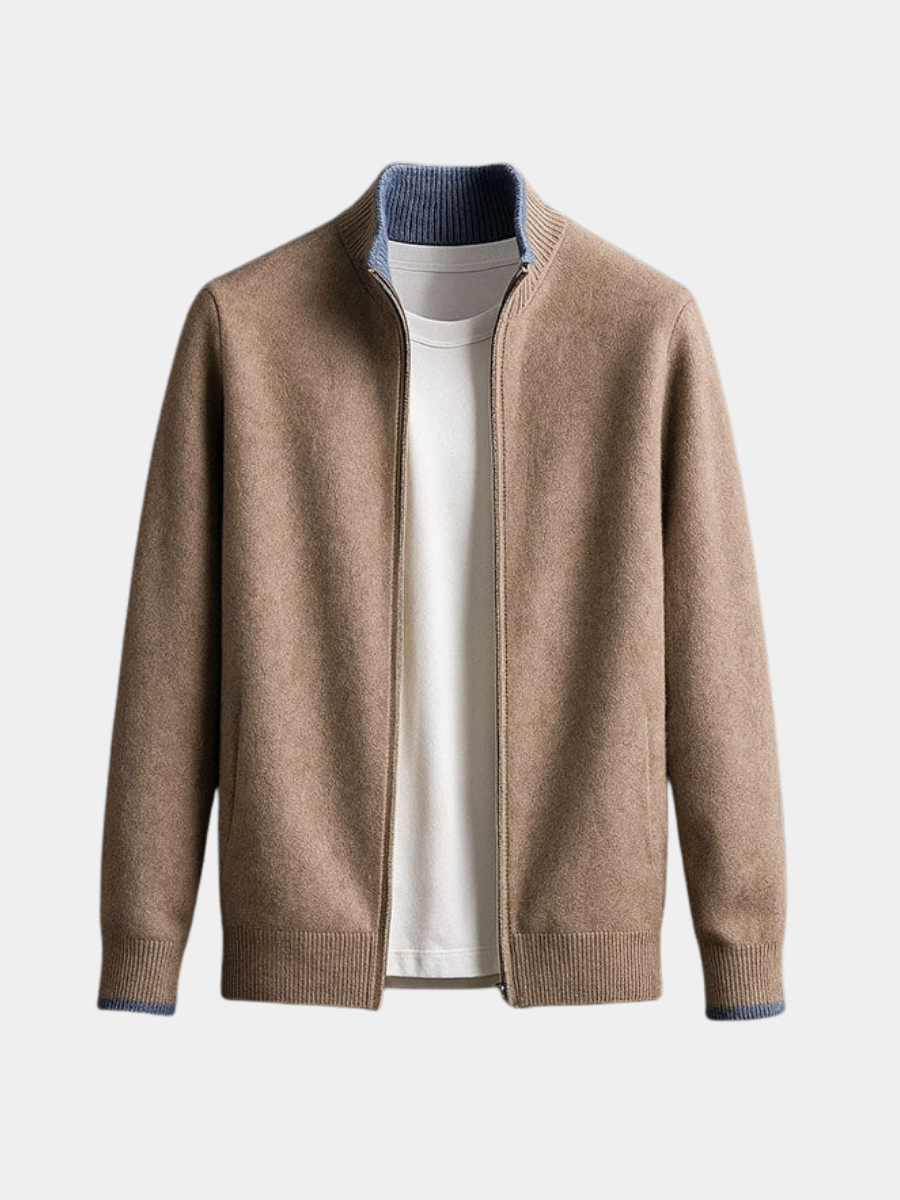 Isaac – Zip-Up Knitted Jacket