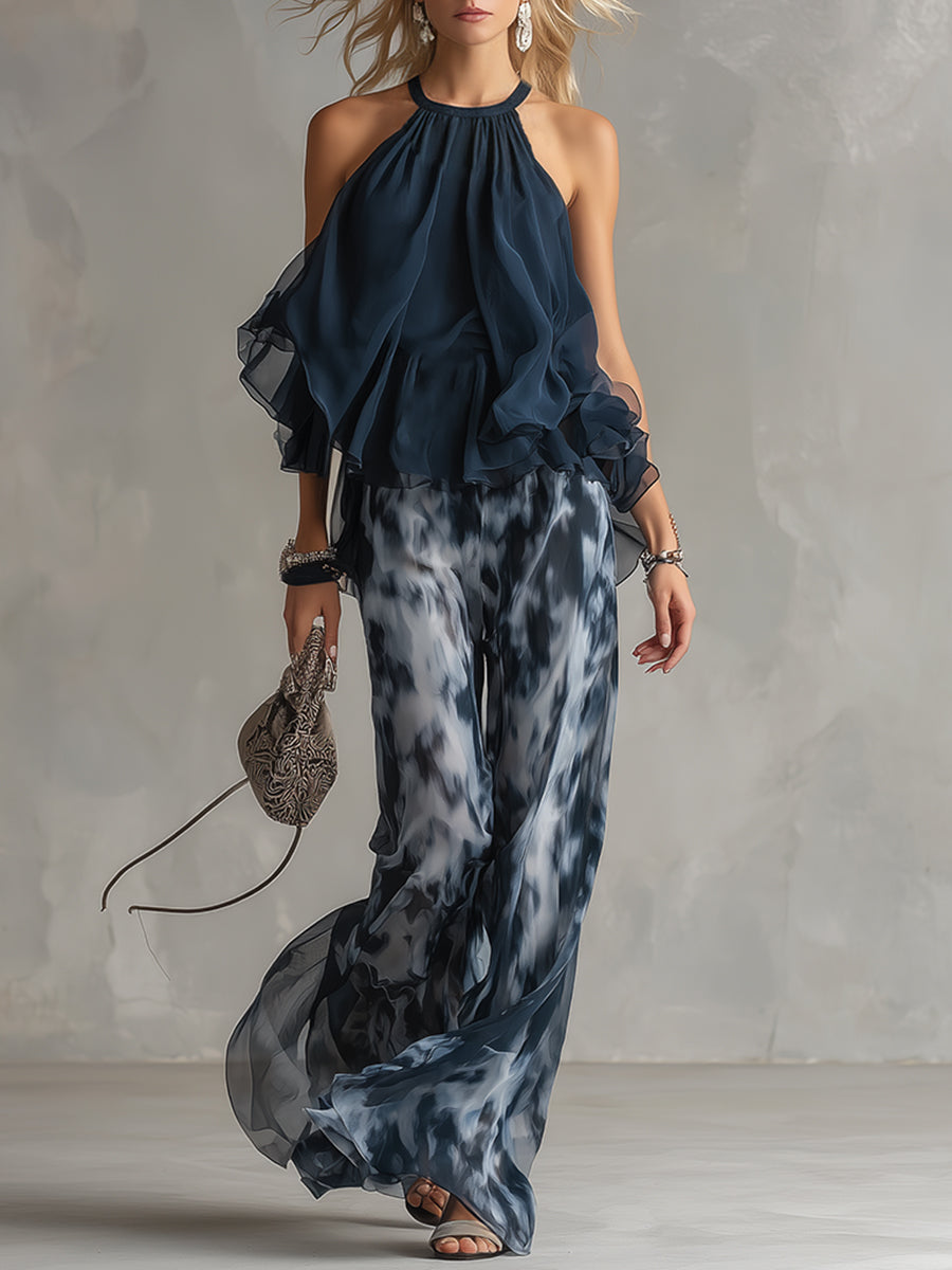 Vianne - Elegant Chiffon Co-ord Set