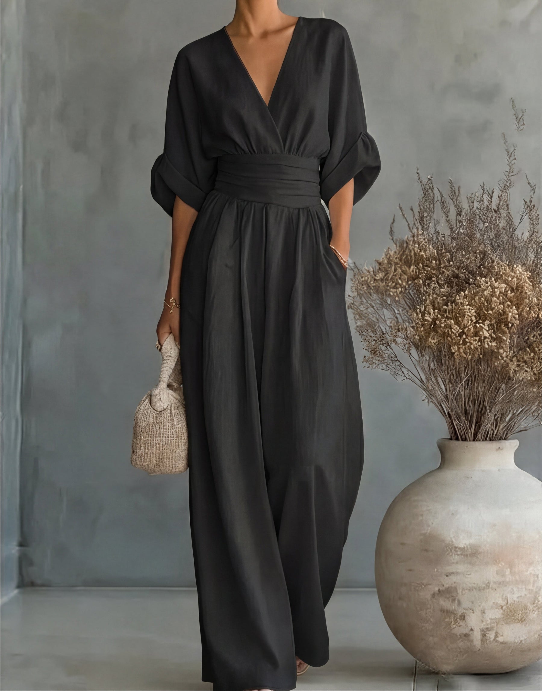Anastasia – Elegant Wide Leg Jumpsuit