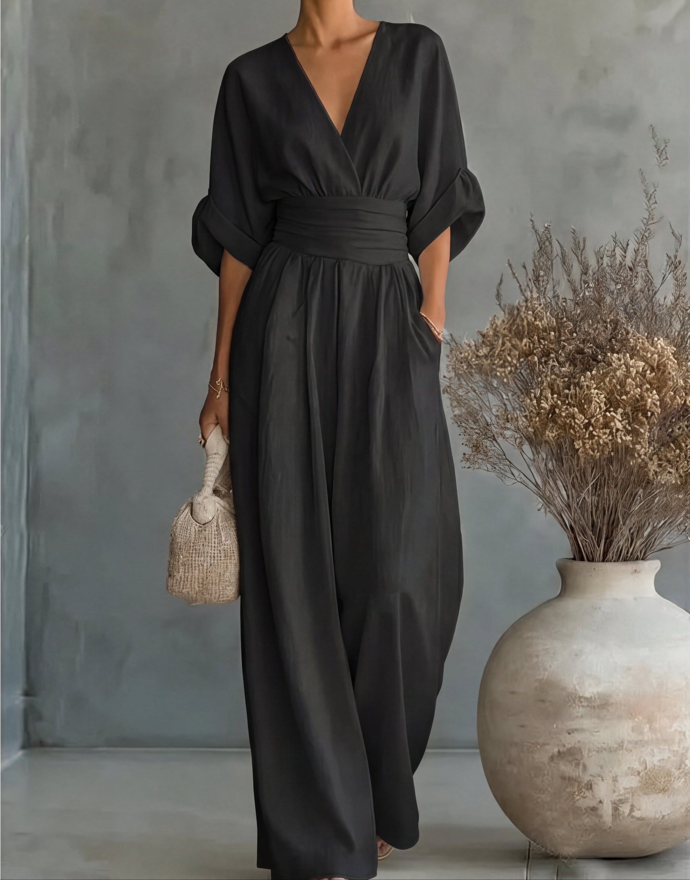 Anastasia – Elegant Wide Leg Jumpsuit