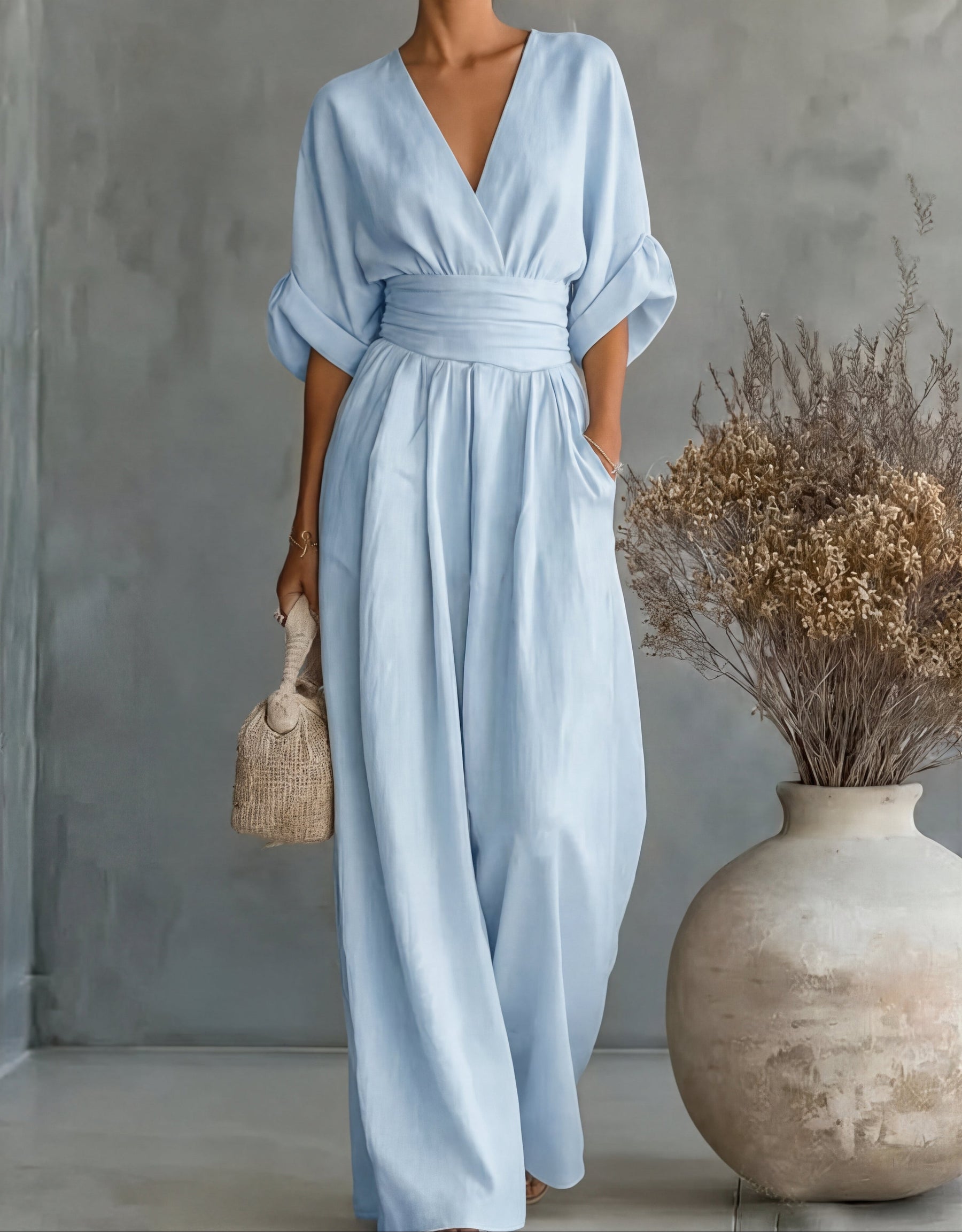 Anastasia – Elegant Wide Leg Jumpsuit