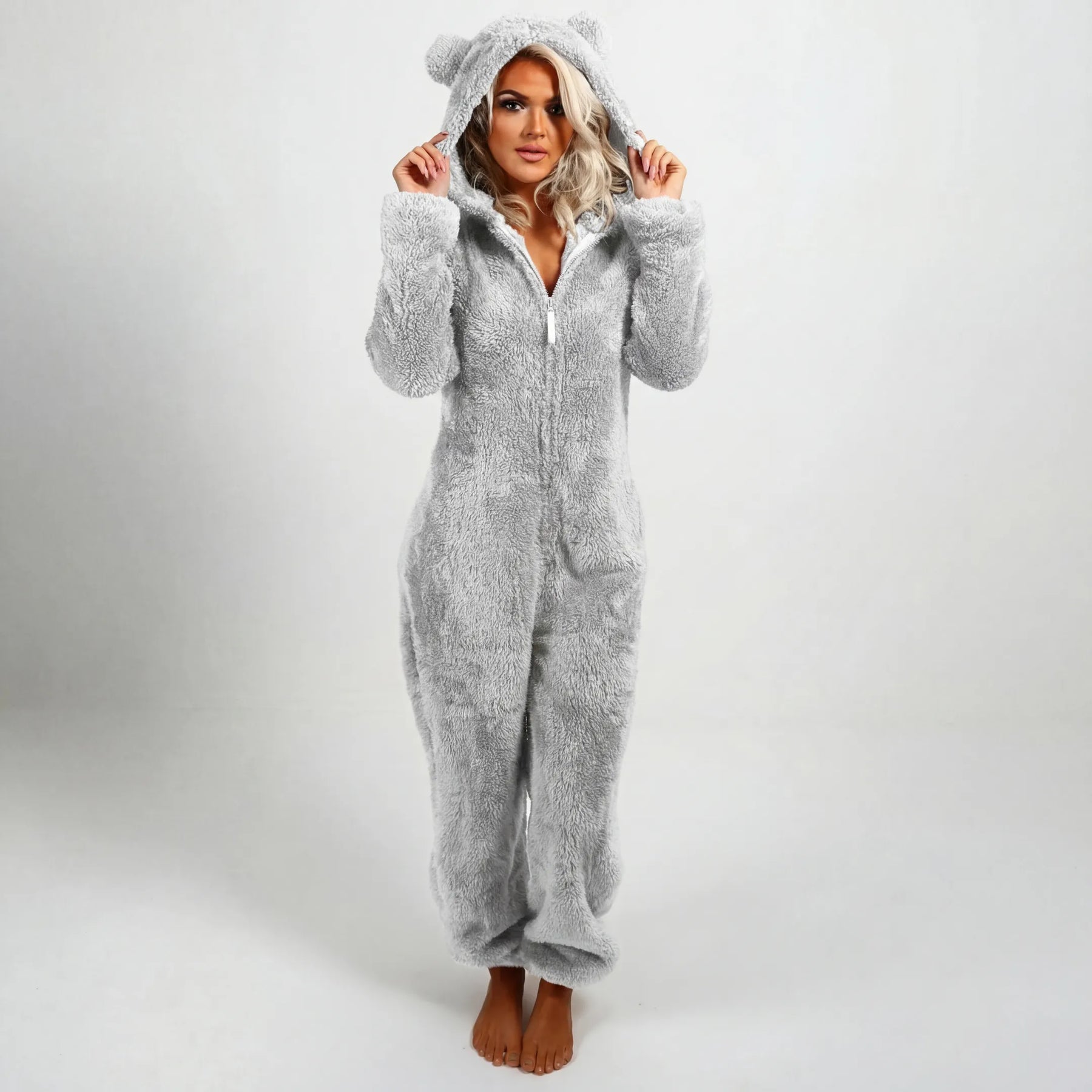 Gillian - Ultra-Soft Teddy Hoodie Suit