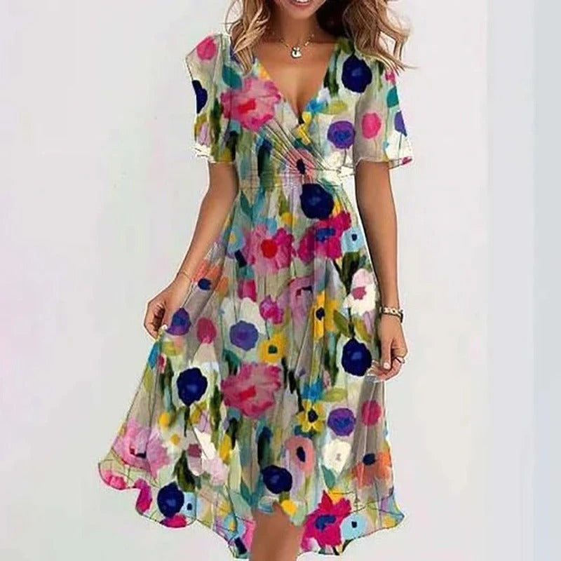 Catrin - Elegant Colourful Dress